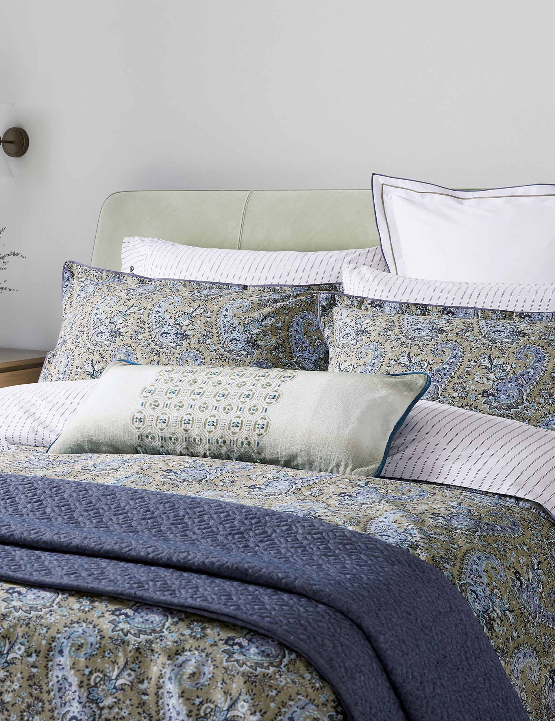 Bedeck of Belfast geometric rectangle cushion 70 cm (British brand)