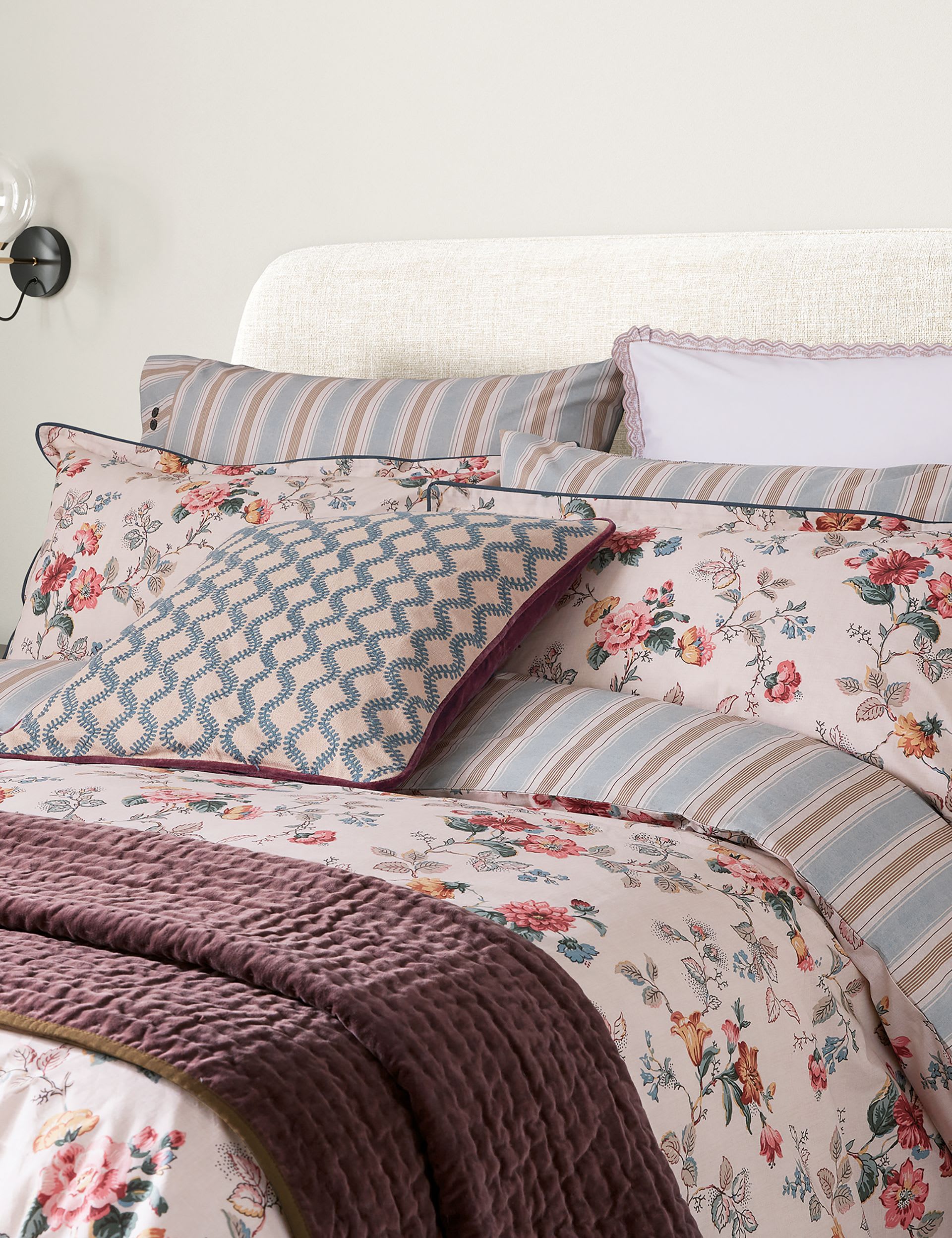 Bedeck Elinor multi square cushion 50cm - British product