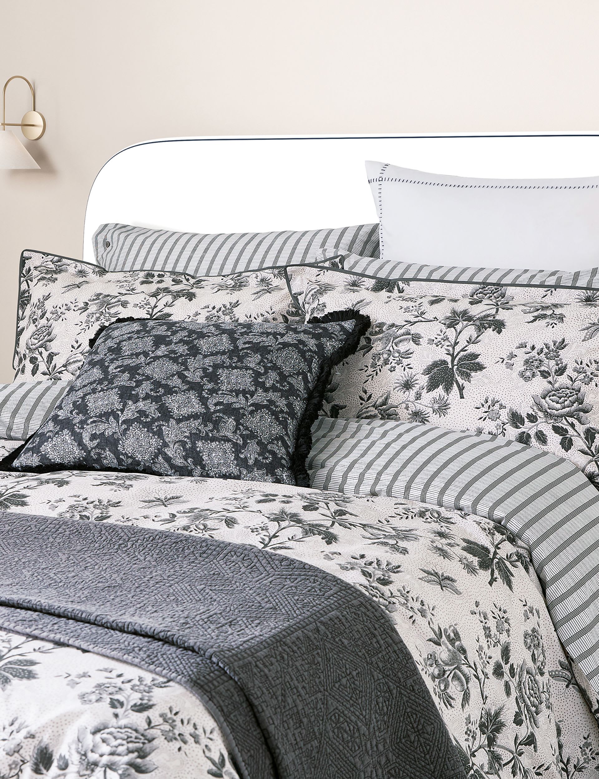 Bedeck of Belfast Florence Filigree eyelash square cushion 50cm, UK version