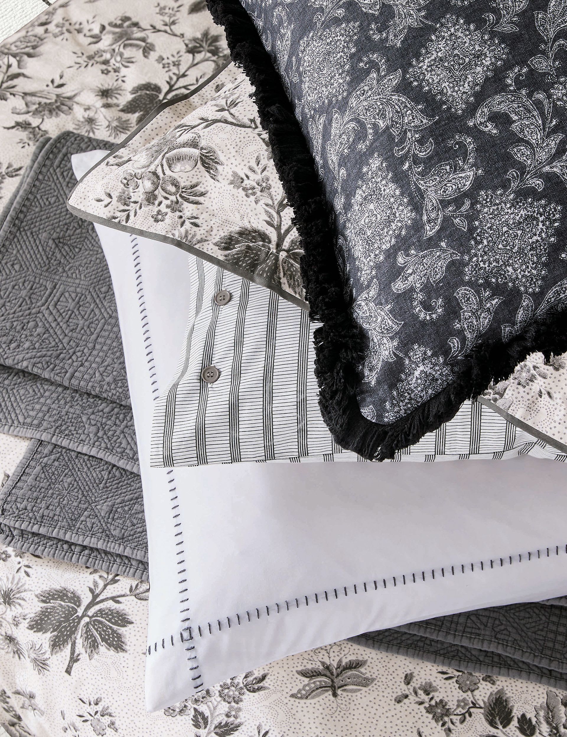 Bedeck of Belfast Florence Filigree eyelash square cushion 50cm, UK version