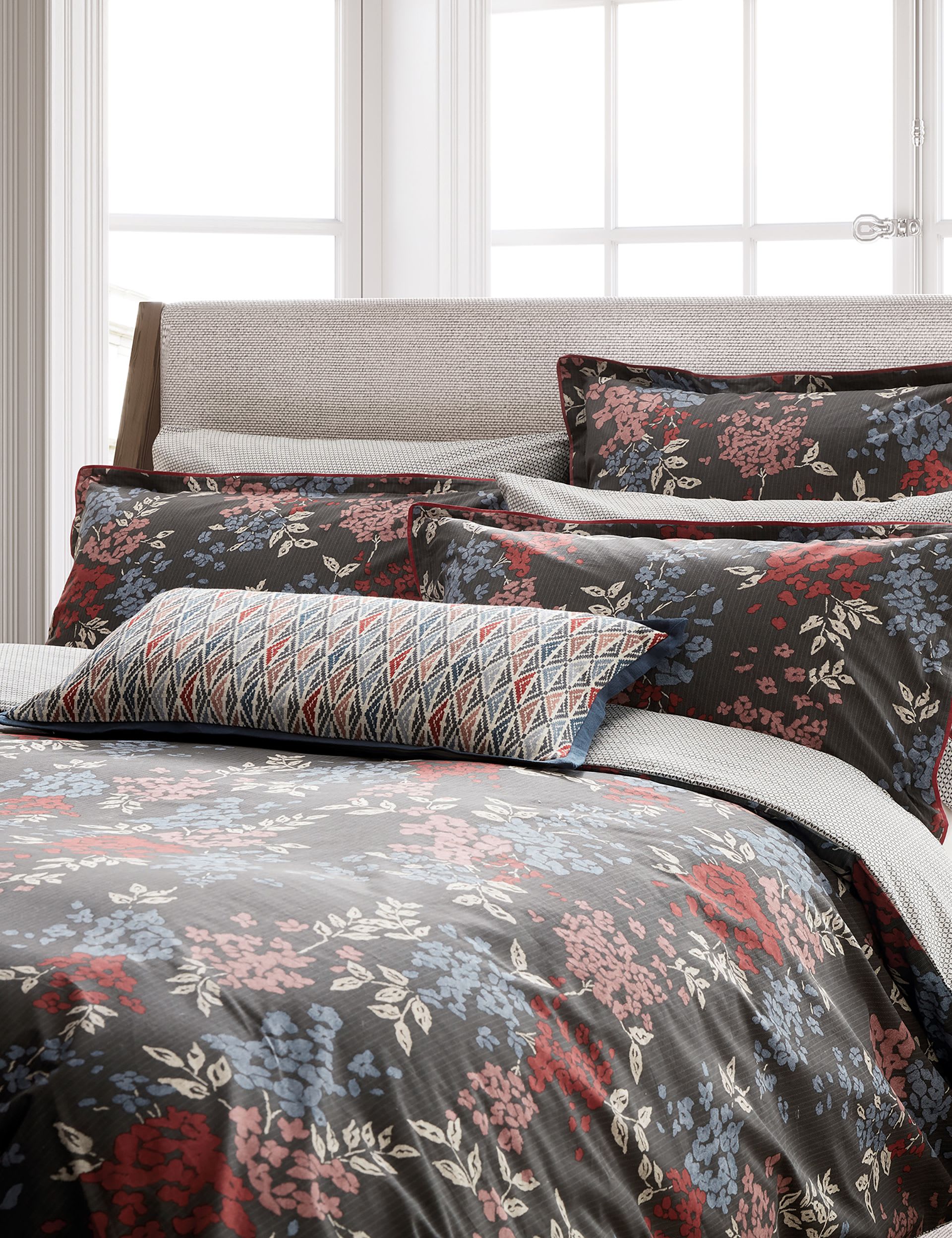 Bedeck Lucine geometric diamond rectangle cushion (British brand)