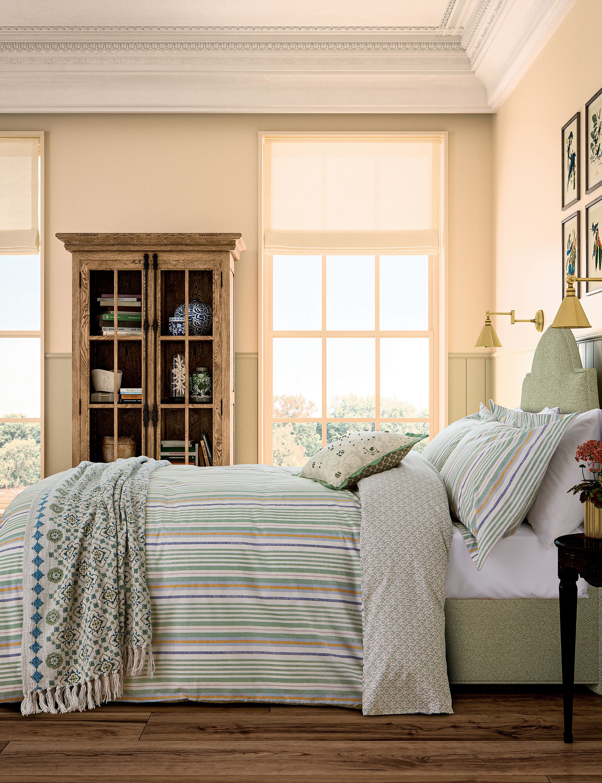Charleston stripe bedding set cotton - British product