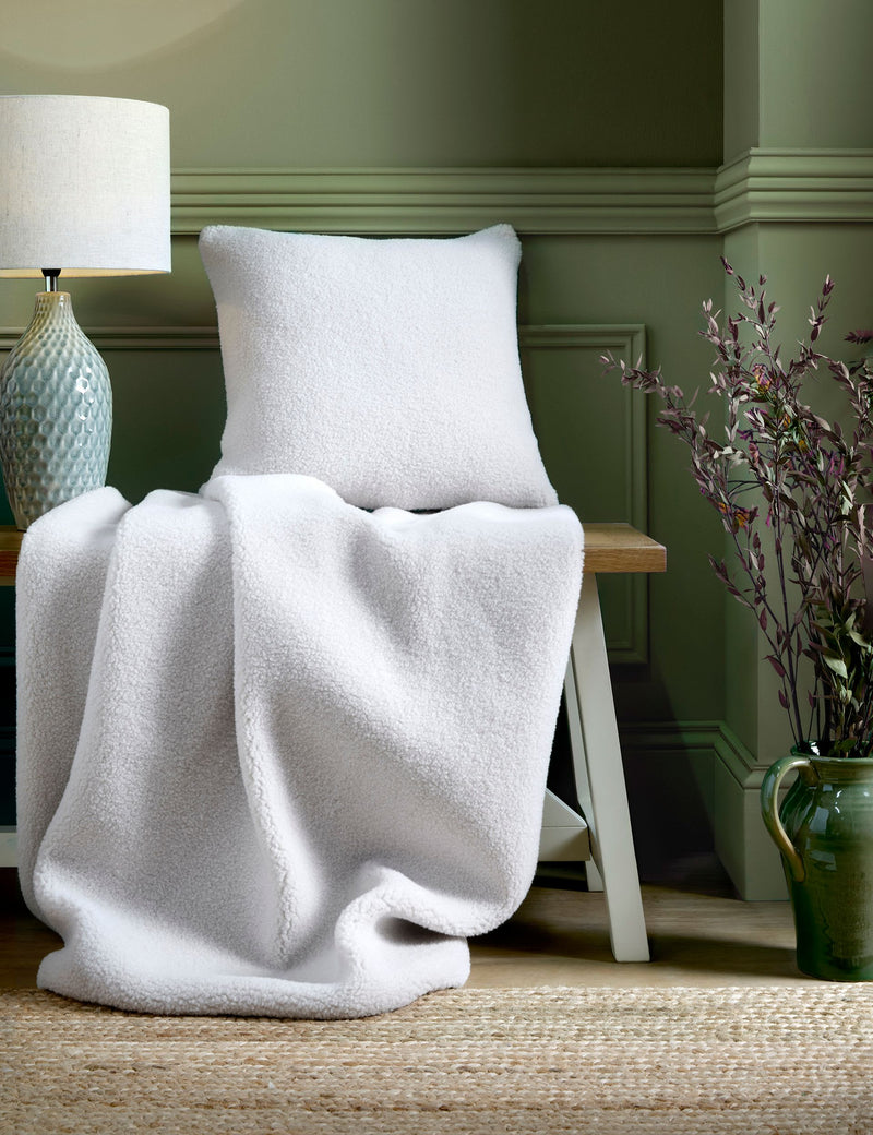 Laura Ashley faux sheepskin Coleford cushion 45 cm - British product