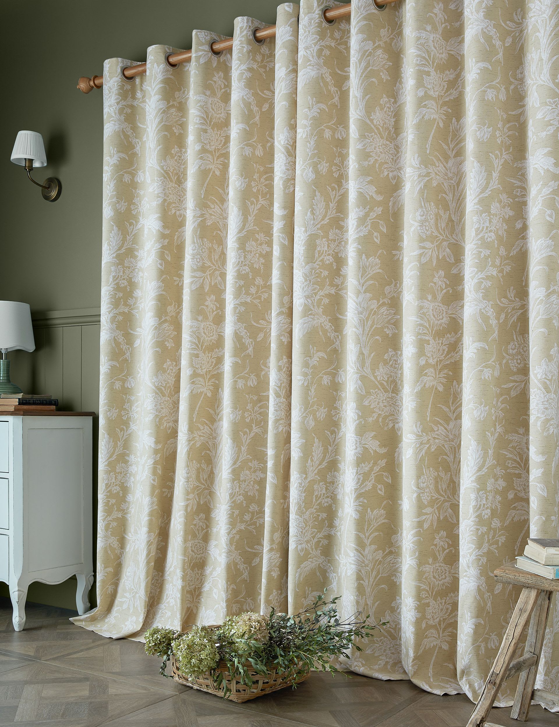 Laura Ashley Lloyd pure cotton eyelet curtains, imported from the UK