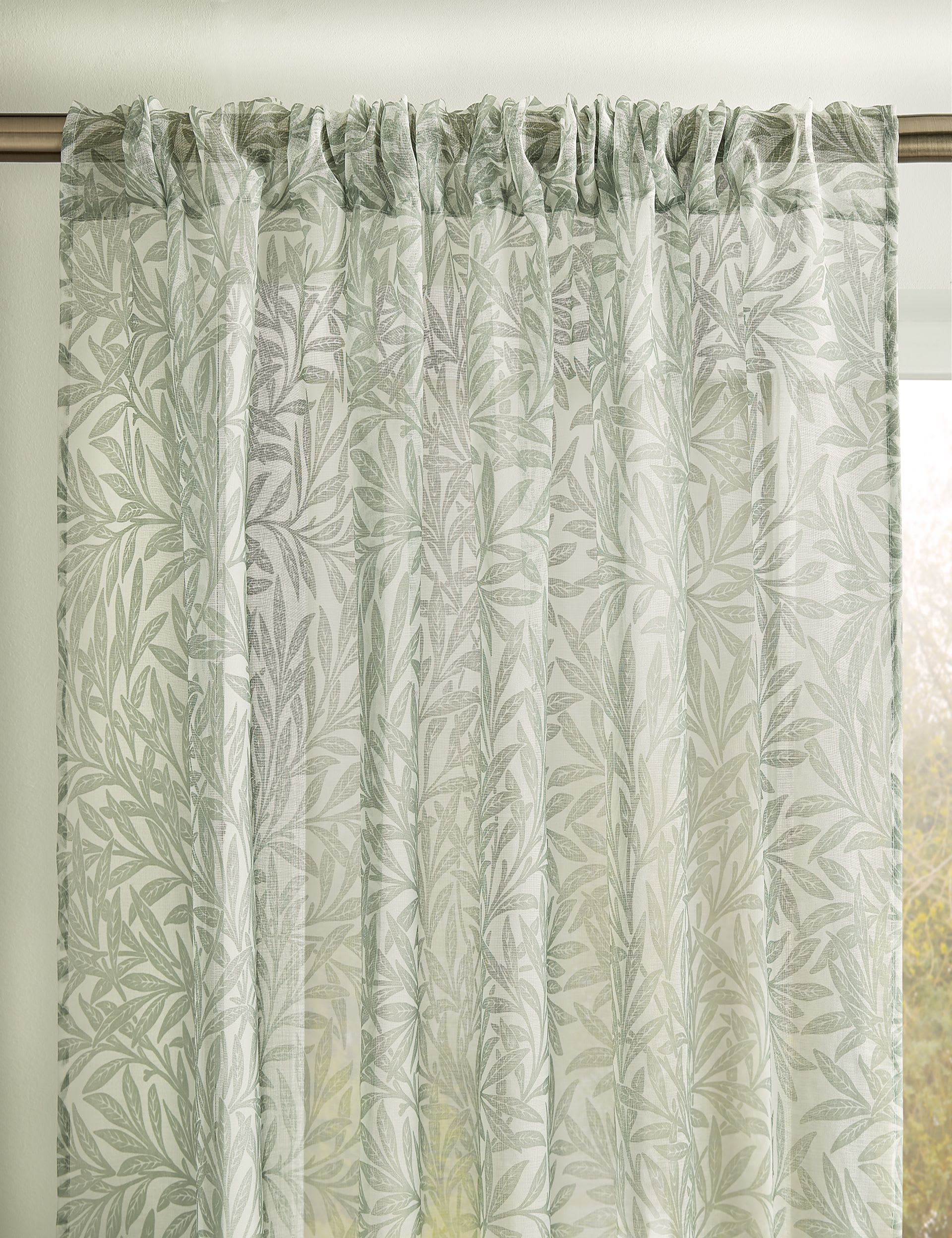 William Morris At Home Original Willow Voile Panel Curtains