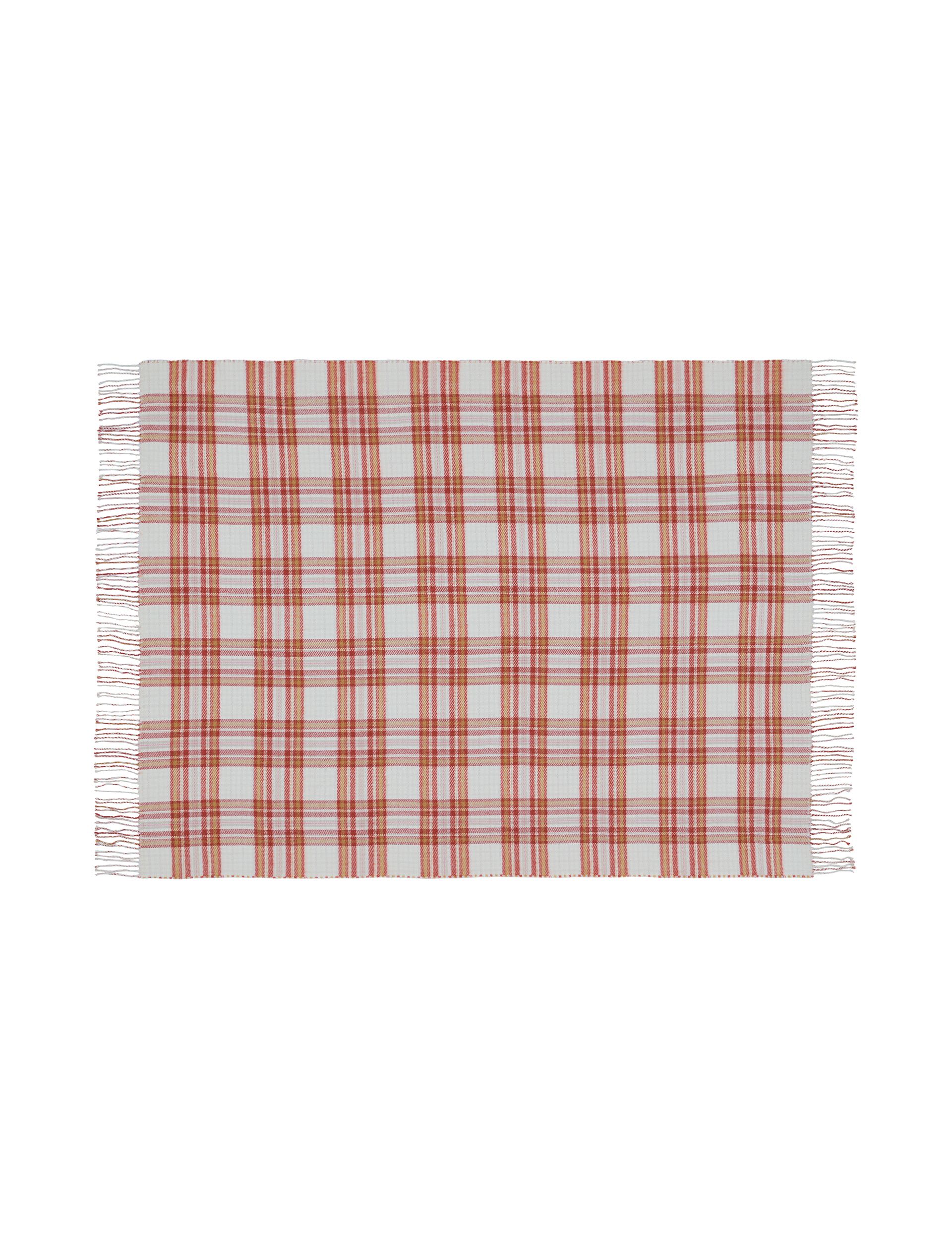 Laura Ashley Padbury Check reversible tassled throw 150x200 cm, UK version