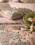 Laura Ashley Pure Cotton Rose Brick pillowcases set of 2, imported from the UK