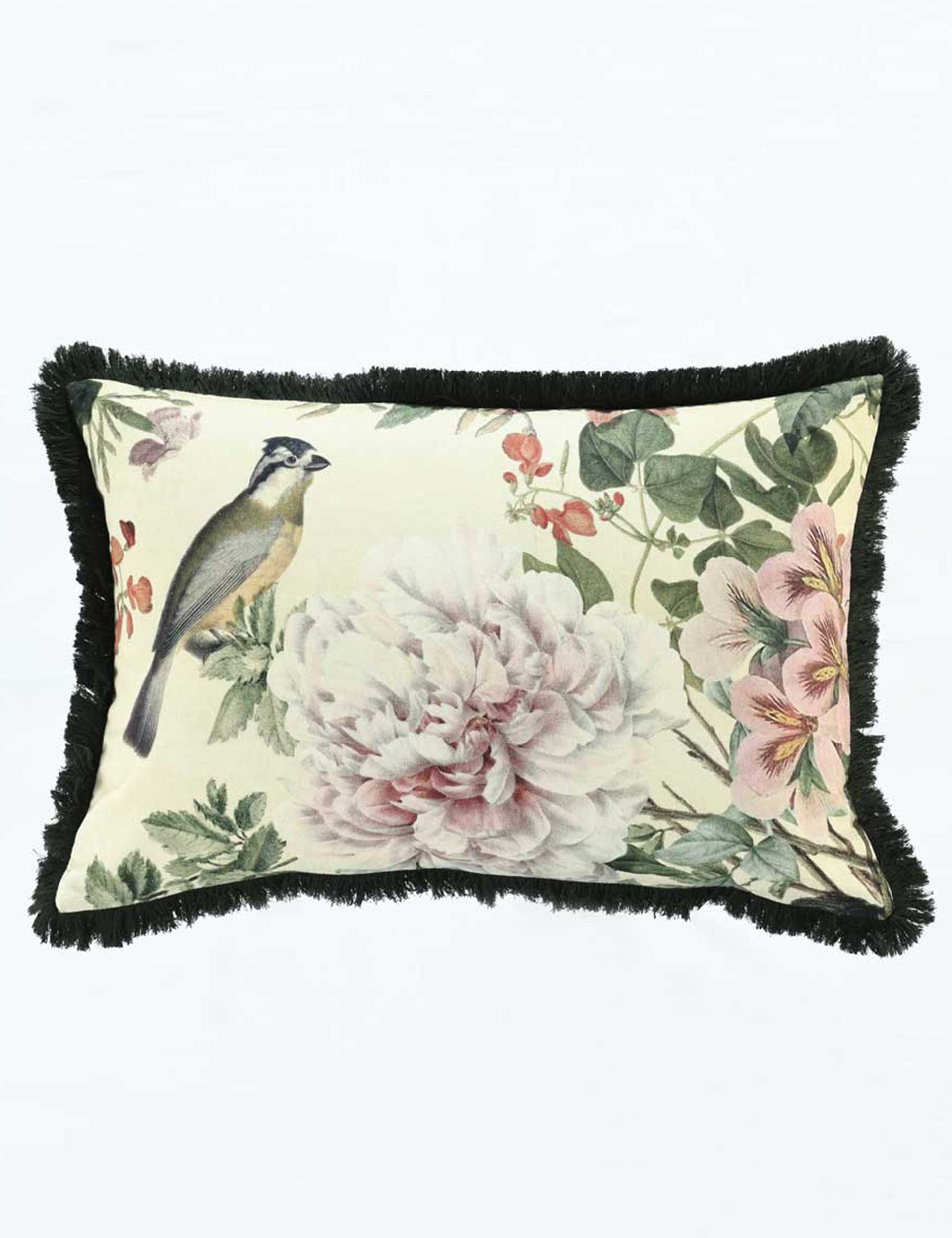 MM Linen Viola bolster cushion in cotton linen, UK version