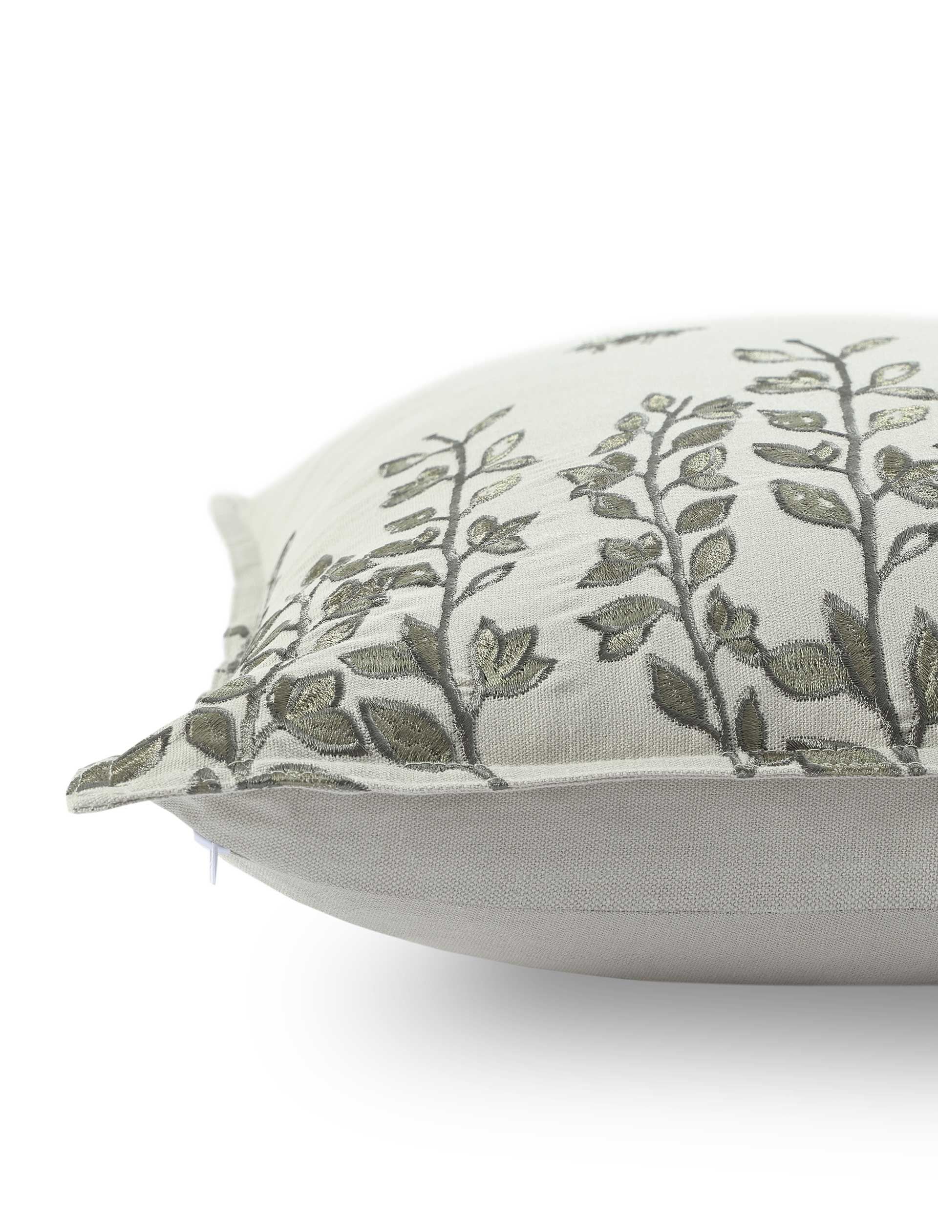 MM Linen Toby Embroidered Bolster Cushion 60cm, imported from the UK