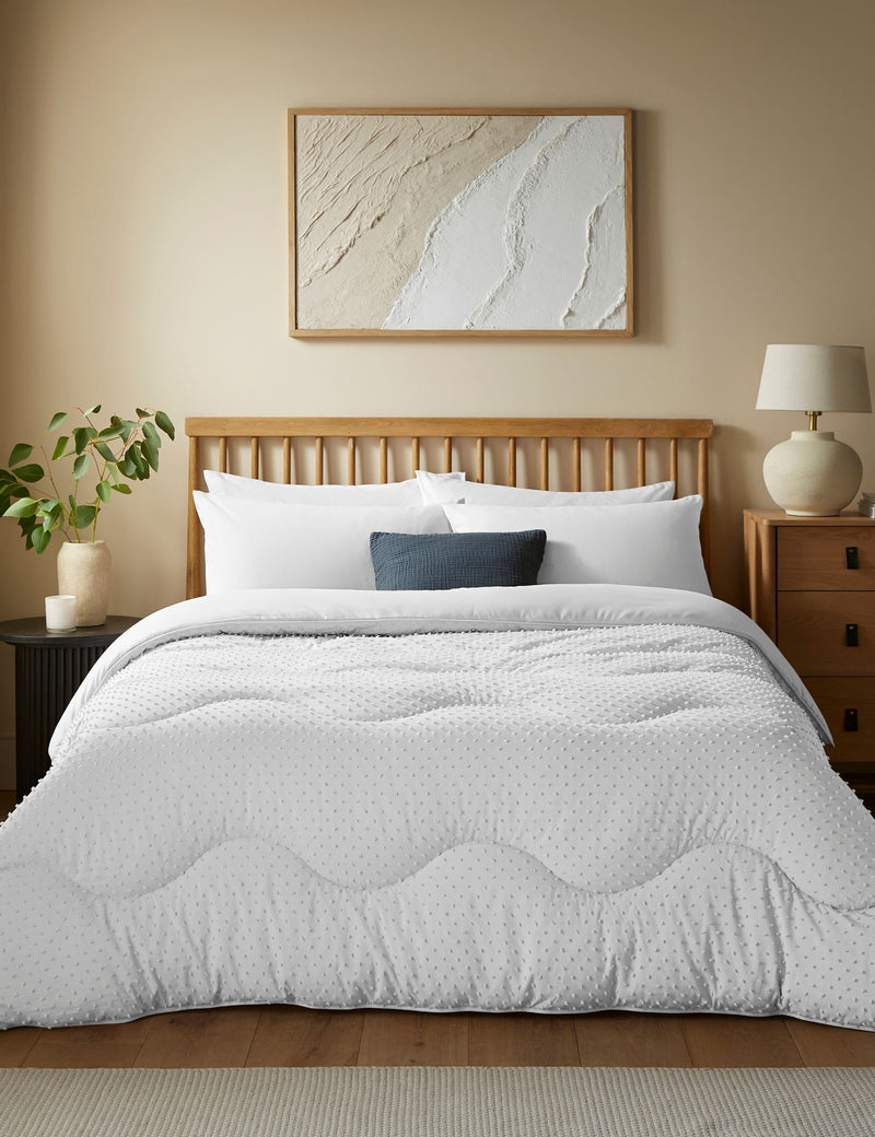 Night Lark Tufted Dots coverless duvet set 10.5 tog, imported from the UK