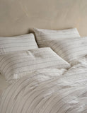 Bedfolk pure linen striped duvet cover - British product