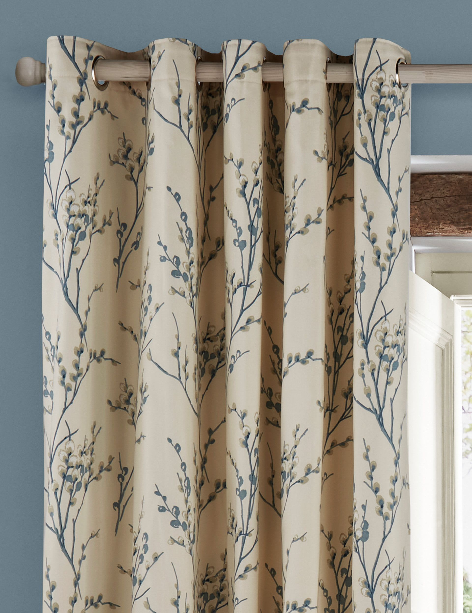 Laura Ashley Pussy Willow Eyelet Curtains