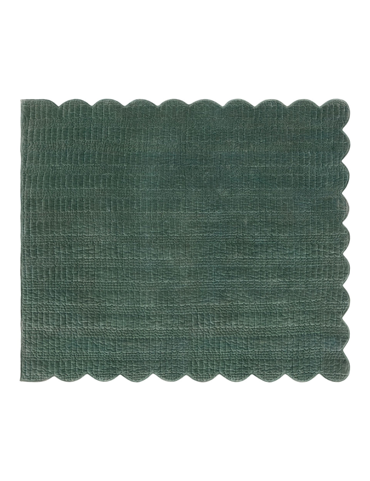 Laura Ashley velvet scalloped bedspread 180x235cm (British brand)