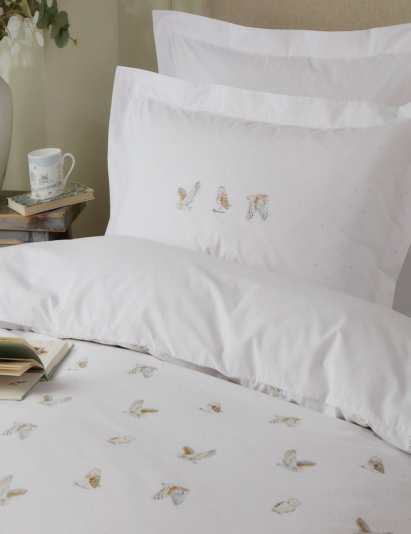 Sophie Allport snowy owls bedding set, pure cotton (British brand)