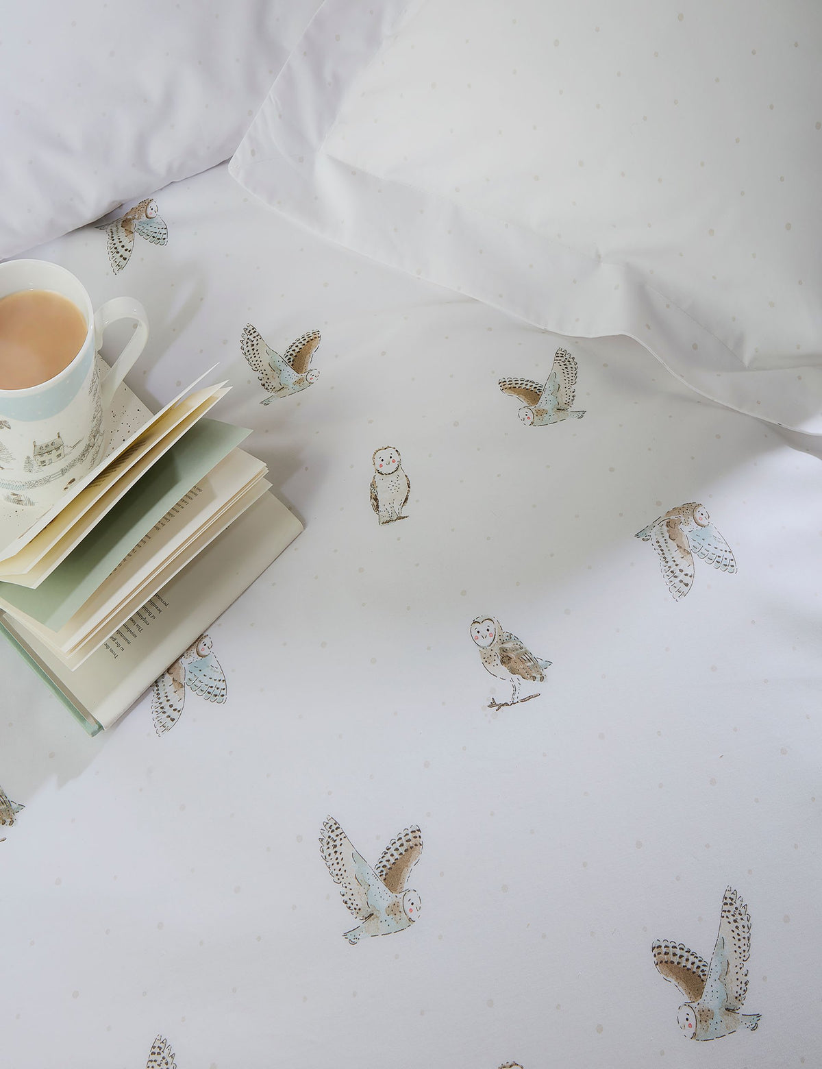 Sophie Allport snowy owls bedding set, pure cotton (British brand)
