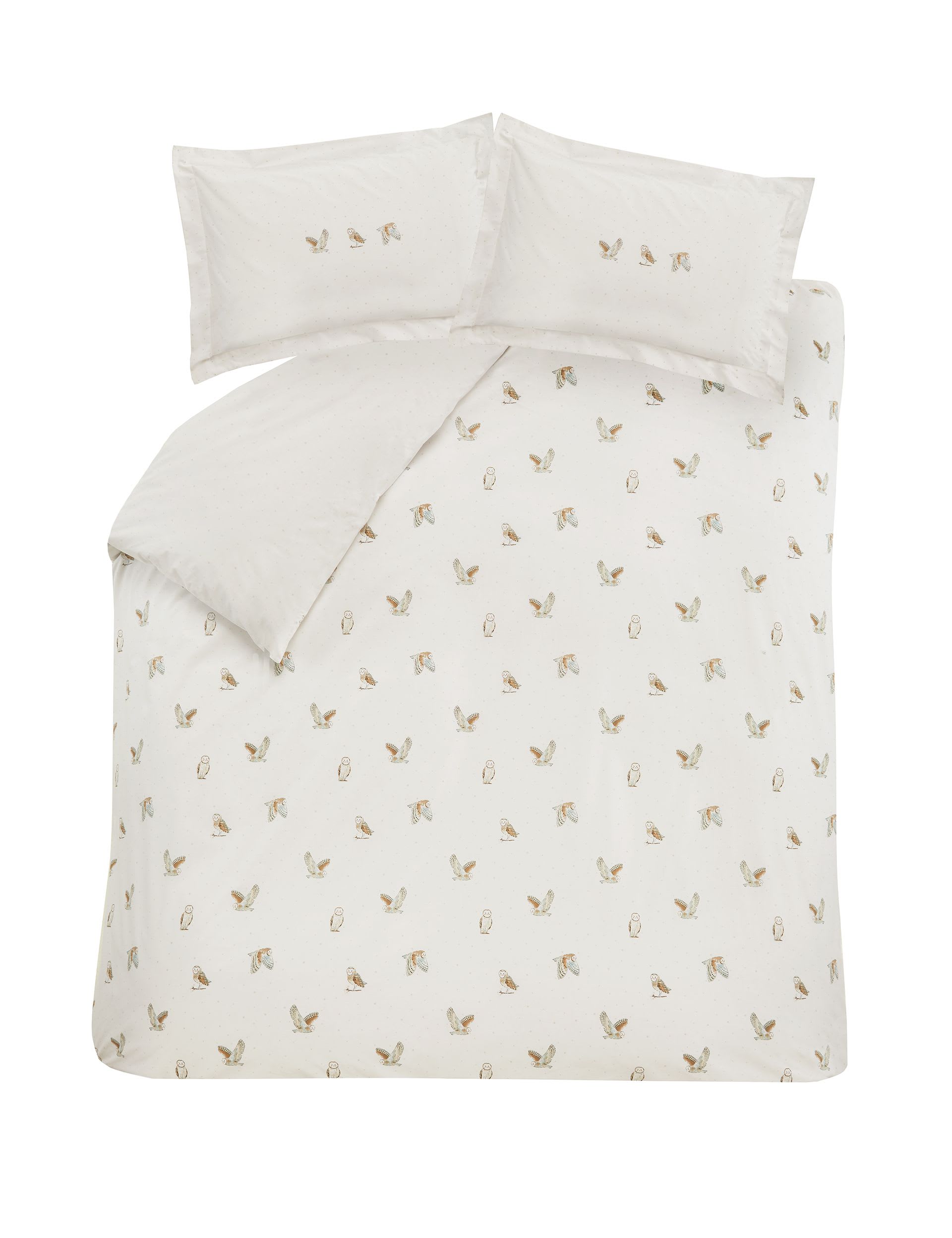 Sophie Allport snowy owls bedding set, pure cotton (British brand)
