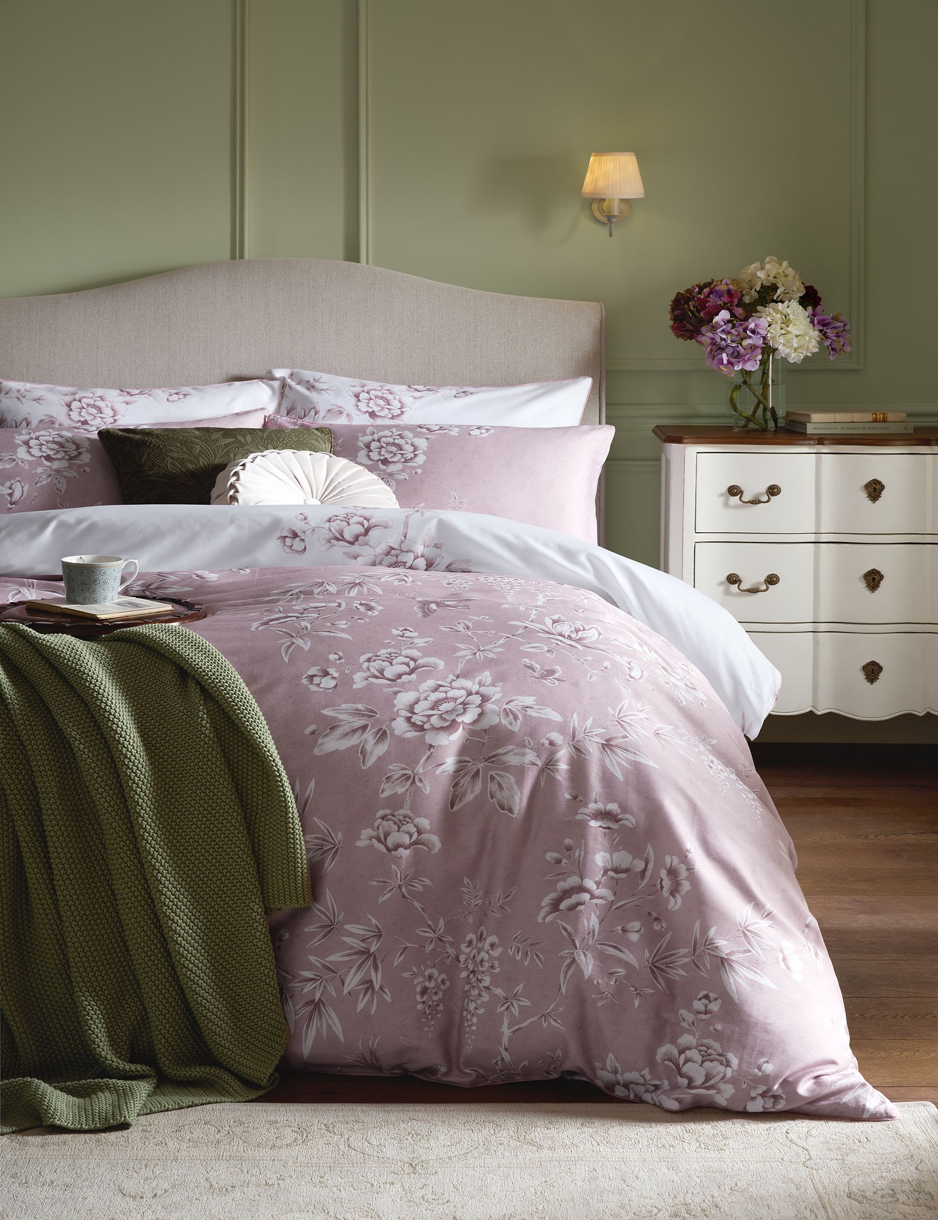 Laura Ashley Rowsham Garden cotton sateen bedding set (British brand)