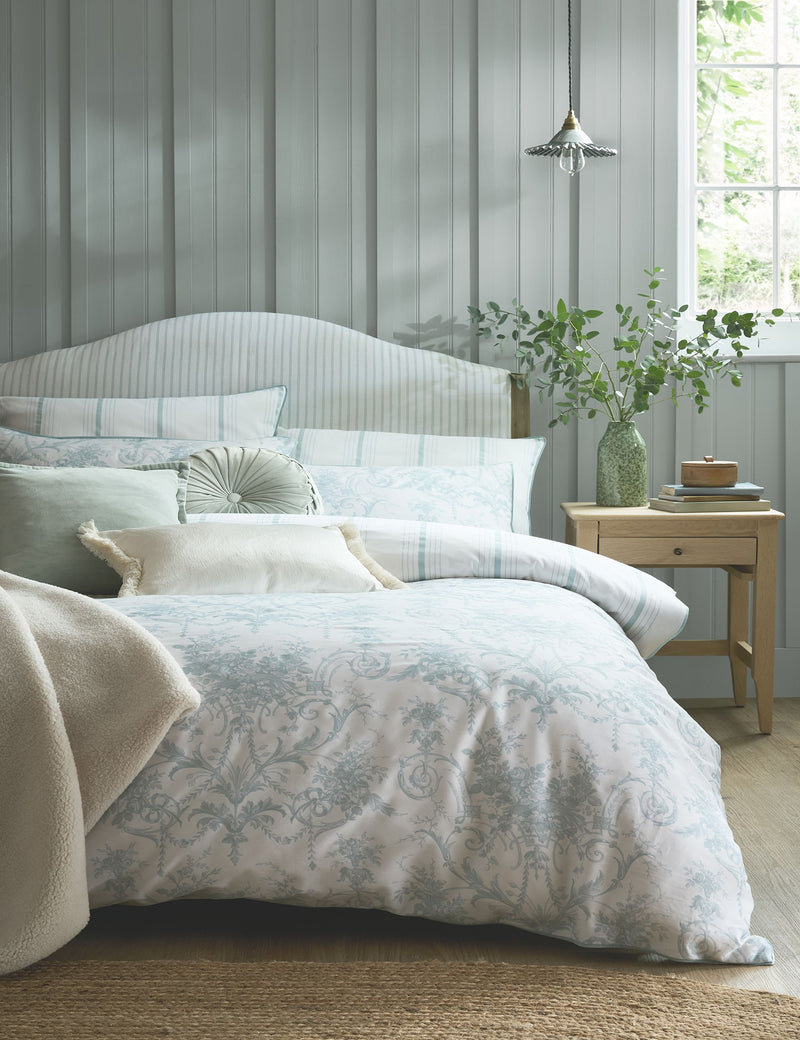 Laura Ashley Tuileries pure cotton sateen bedding set (British brand)