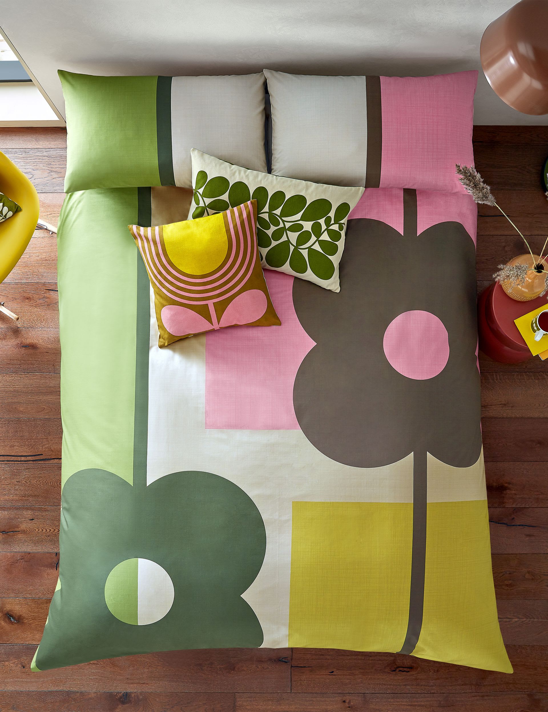 Orla Kiely abacus block percale bedding set (British brand)