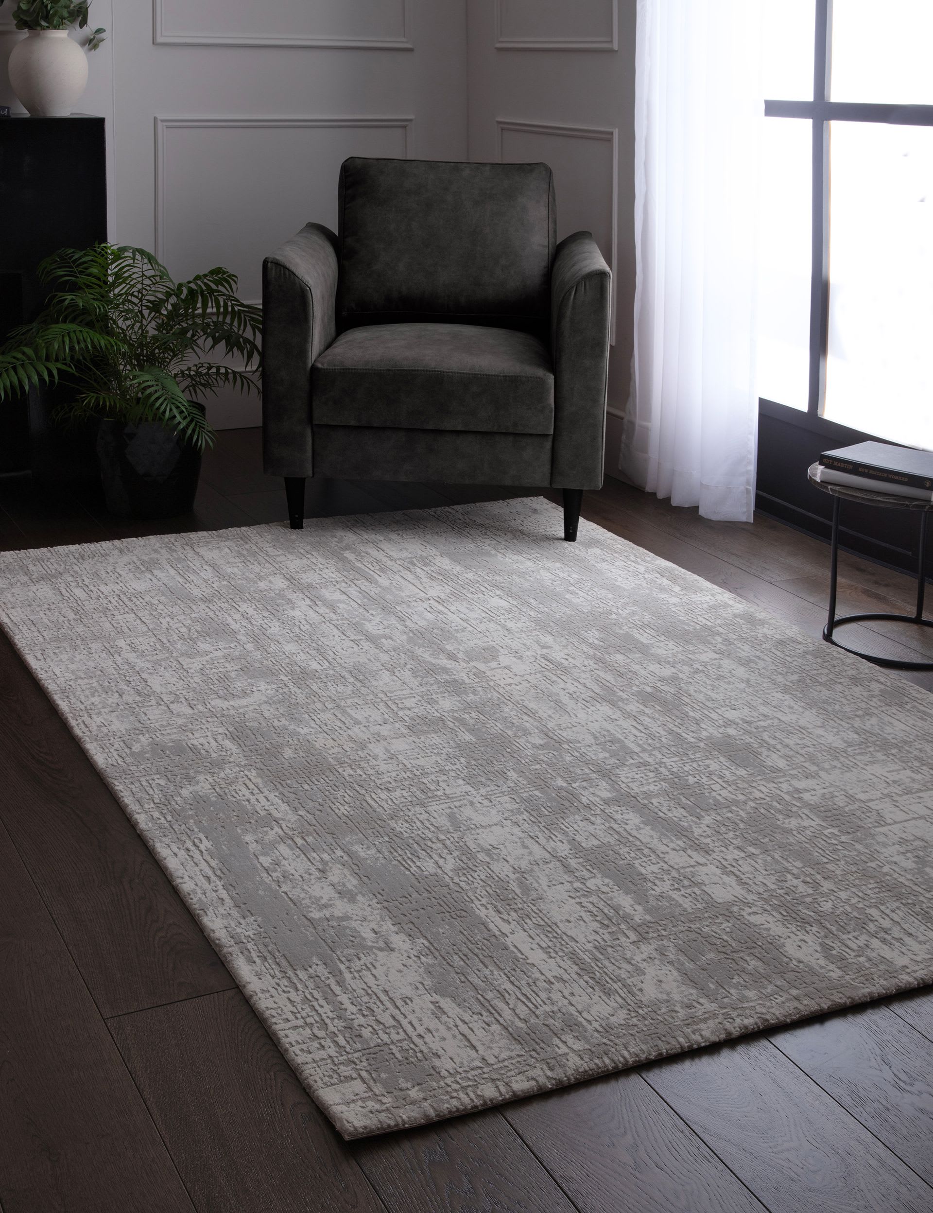 Asiatic Kuza abstract woven rug multi-dimensional pile - British product