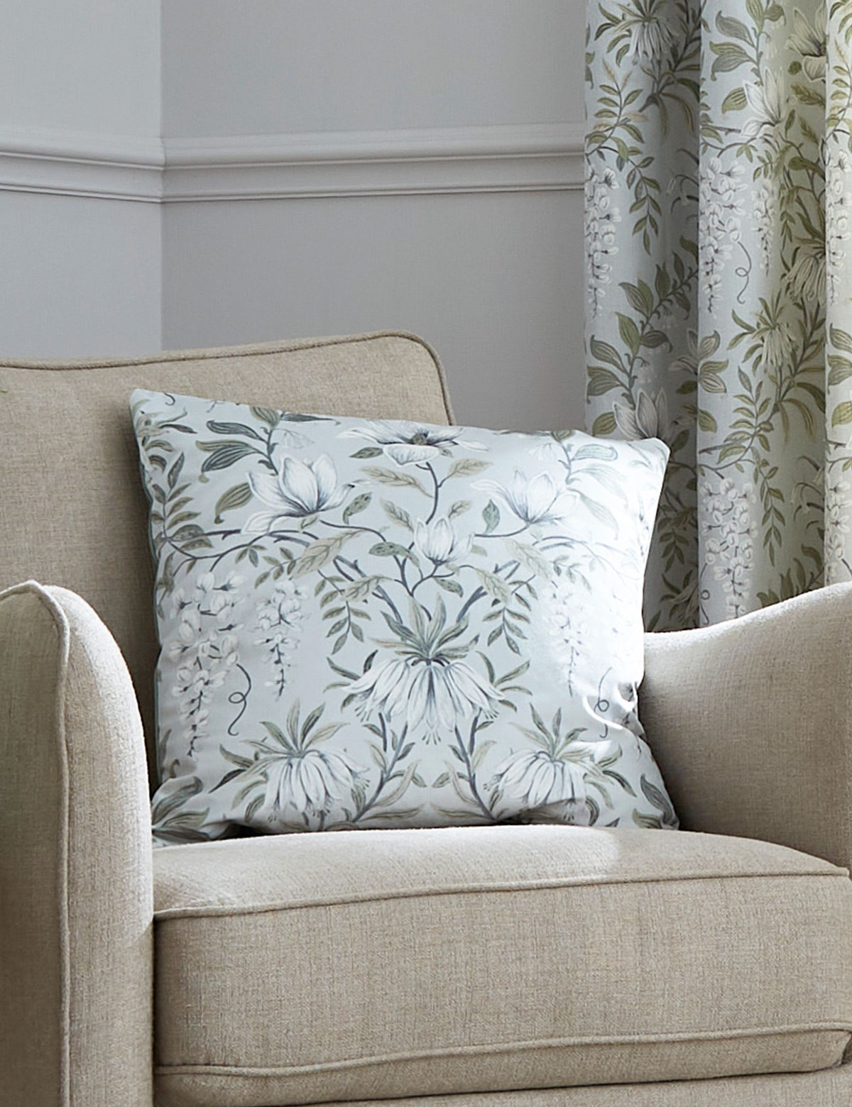 Laura Ashley Velvet Parterre Cushion 50 x 50cm