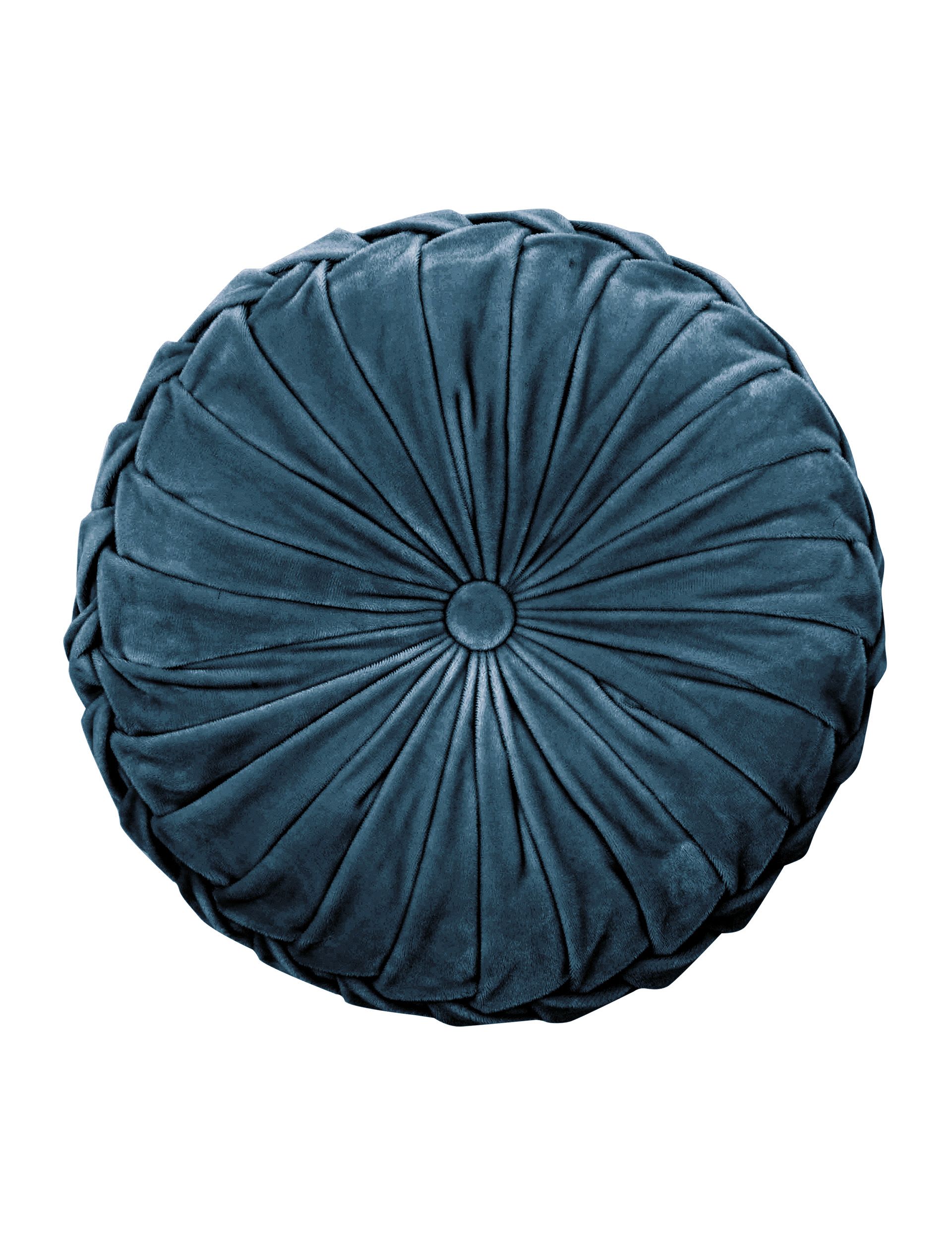 Laura Ashley Rosanna Velvet Round Pleated Cushion