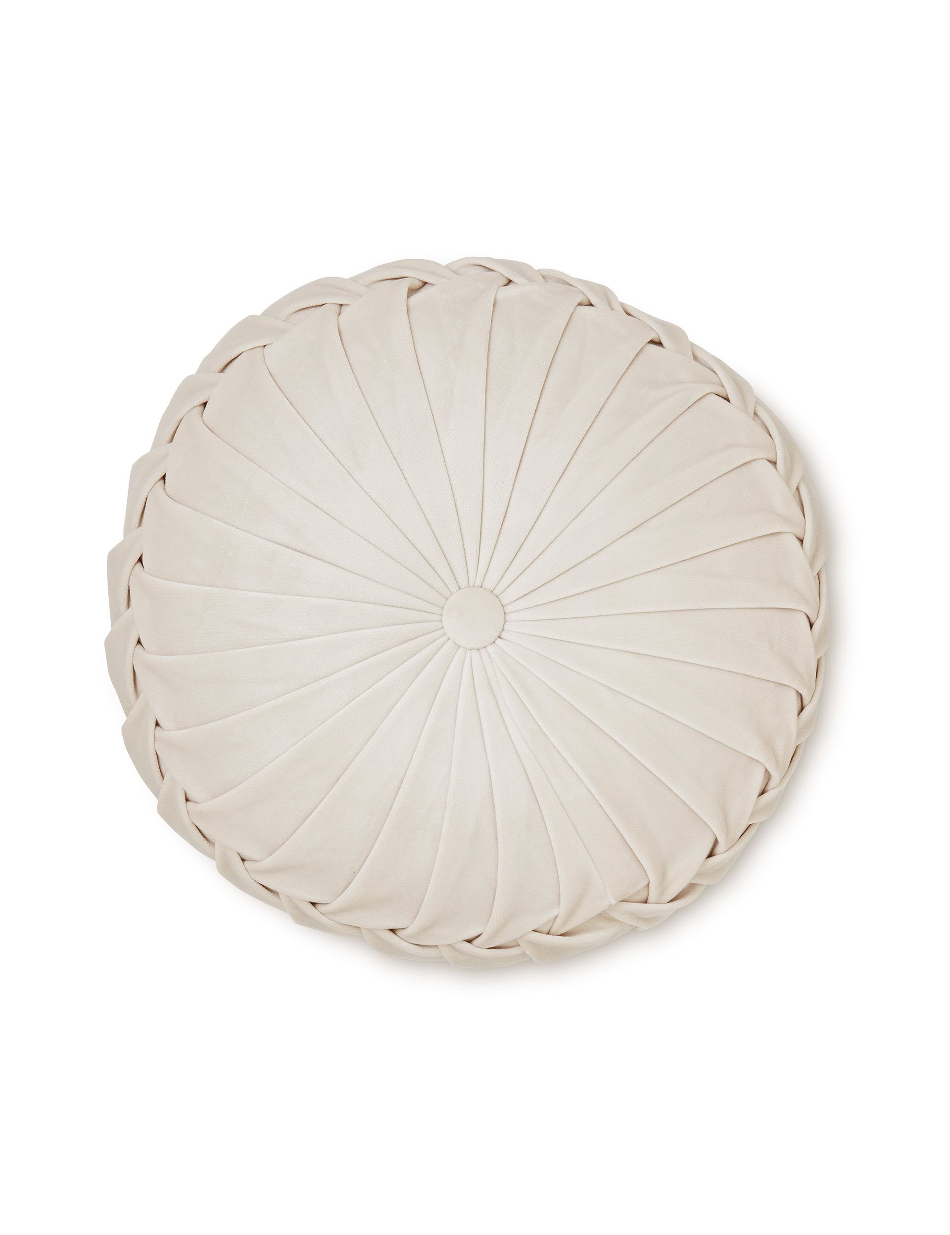 Laura Ashley Rosanna Velvet Round Pleated Cushion