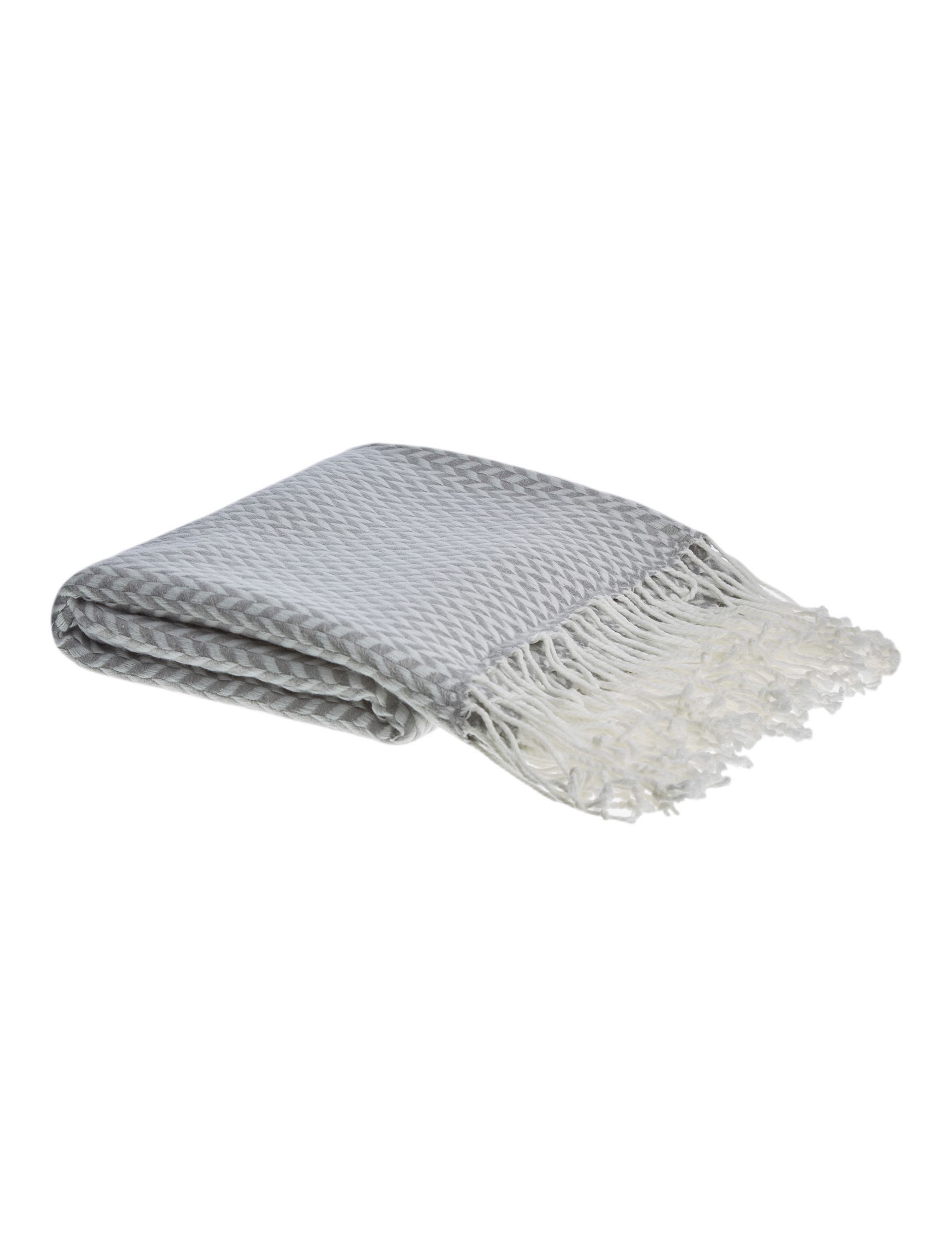 Laura Ashley Arya throw steel geometric 140x180 cm (British brand)
