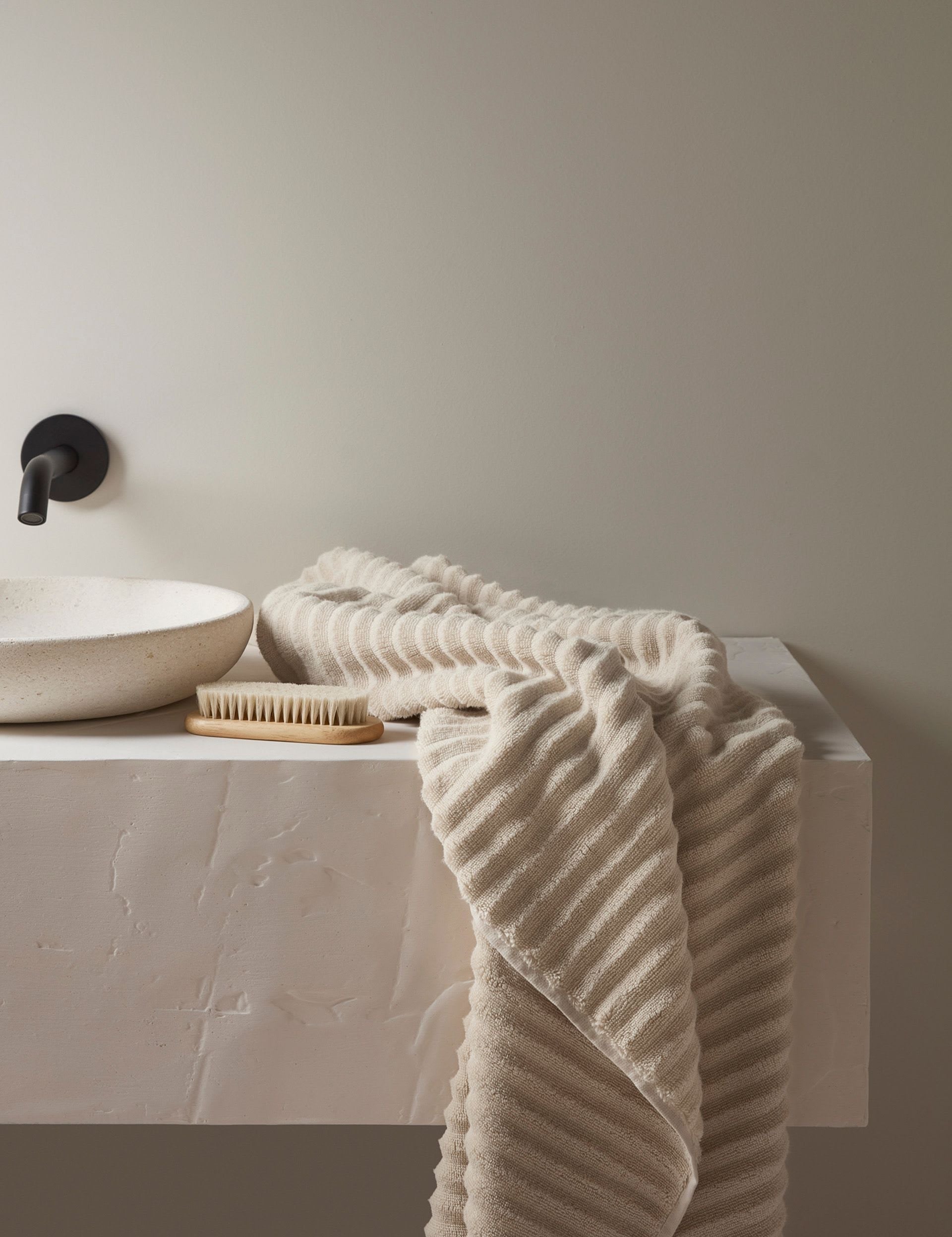 Bedfolk rippled bath towel (British brand)