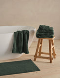 Bedfolk pure cotton ribbed bath mat 80x50 cm, UK version
