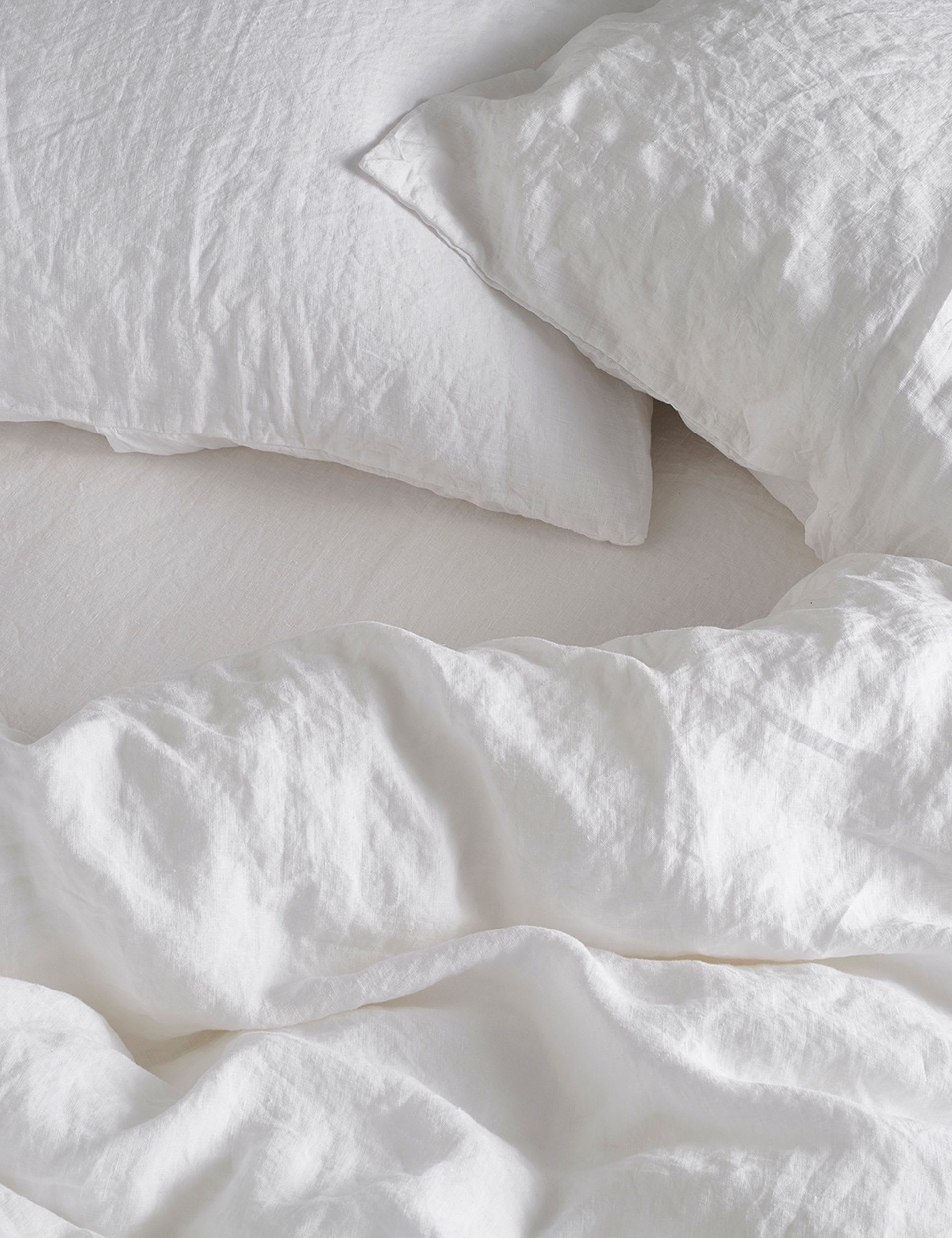 Bedfolk Pure Linen Washed Deep Fitted Sheet
