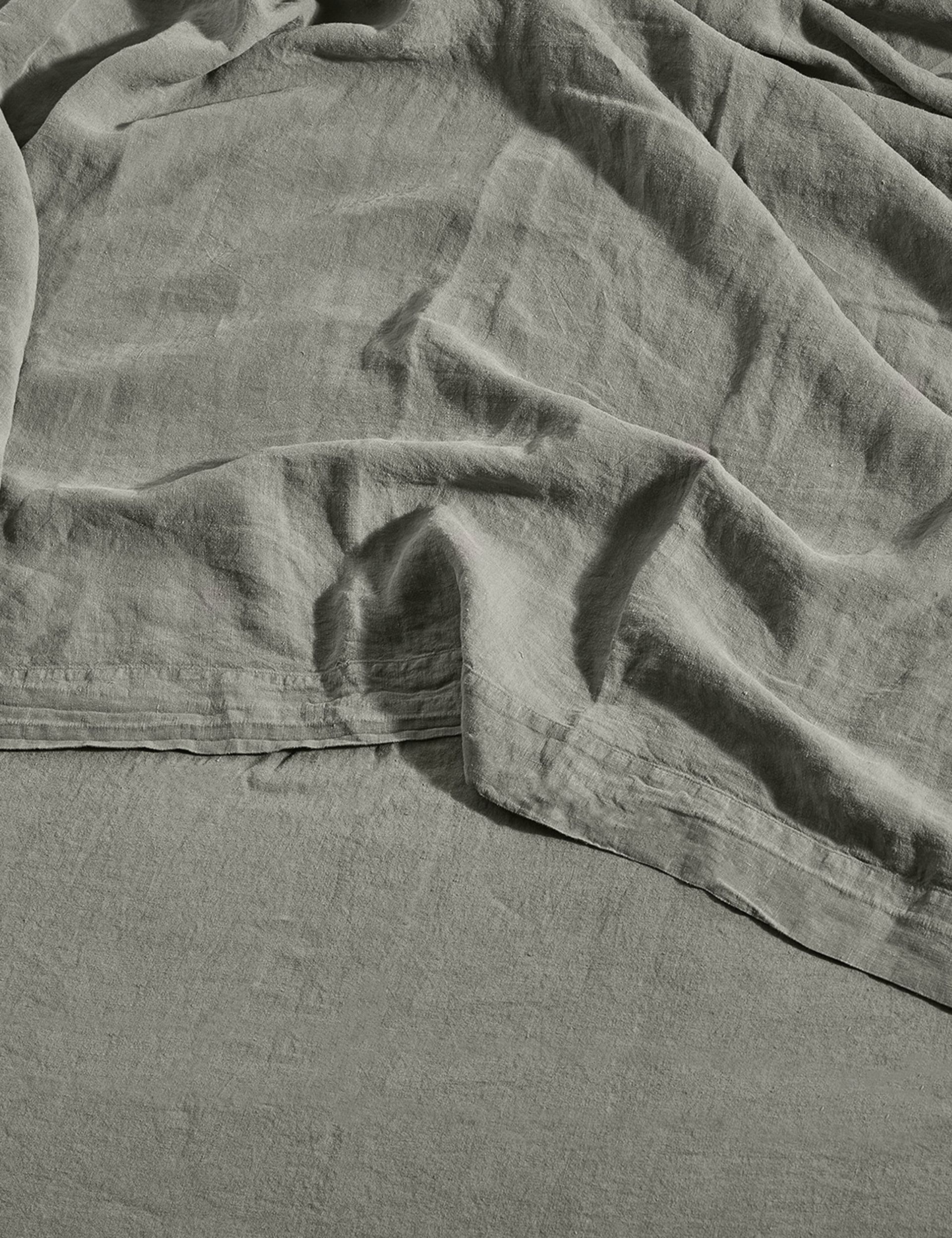 Bedfolk Pure Linen Washed Flat Sheet