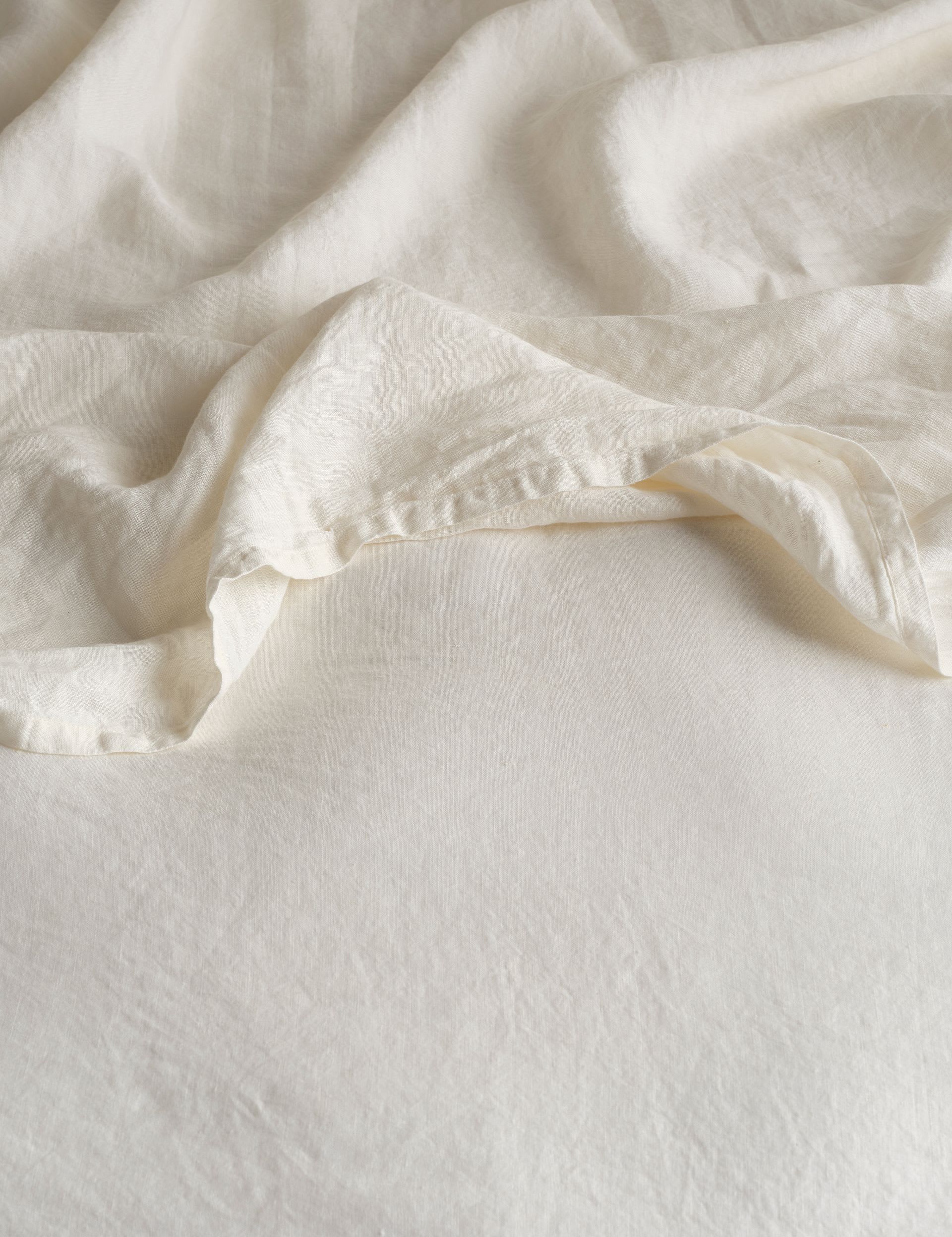 Bedfolk pure linen washed flat sheet, imported from the UK