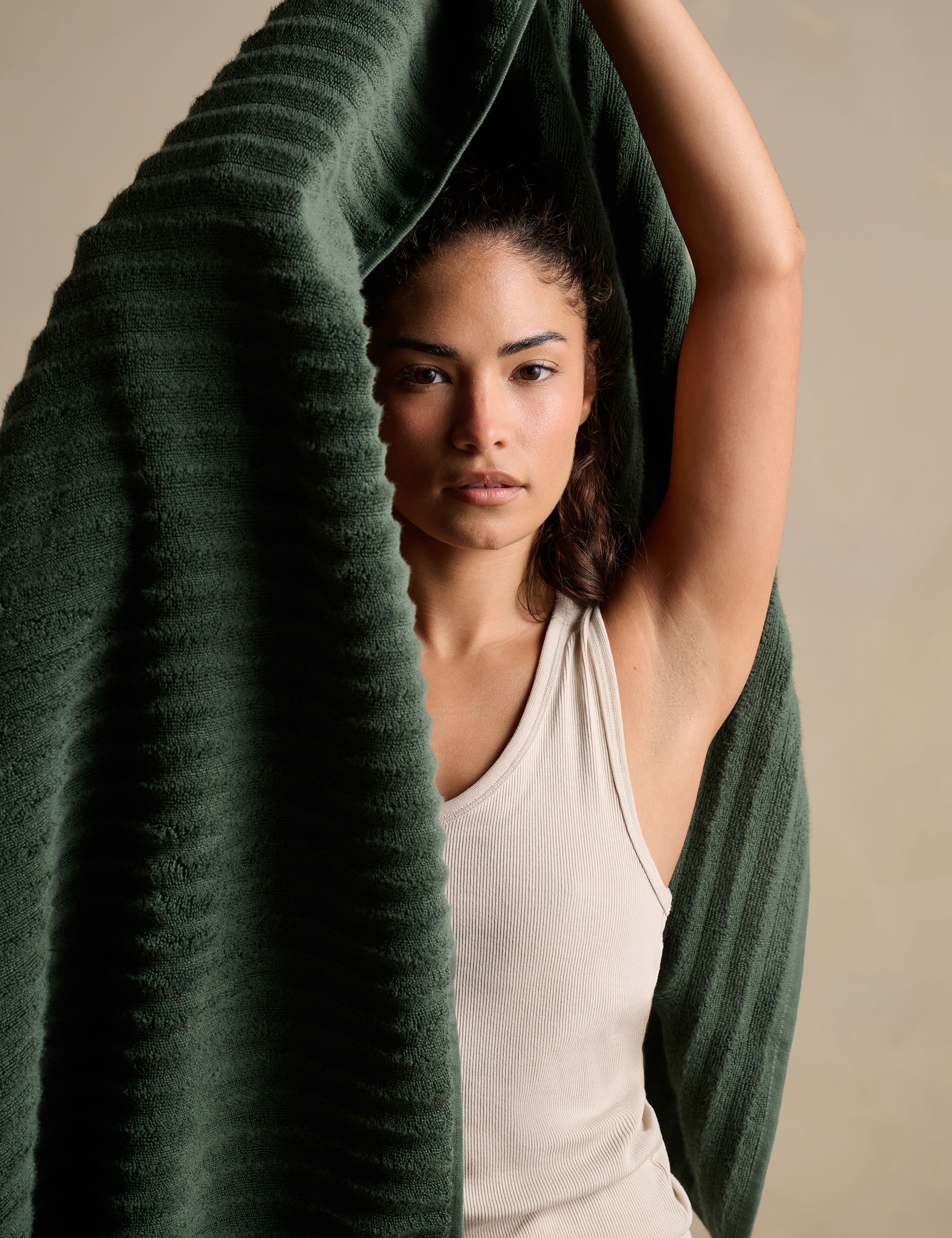 Bedfolk Ripple Pure Turkish Cotton Towel, UK version