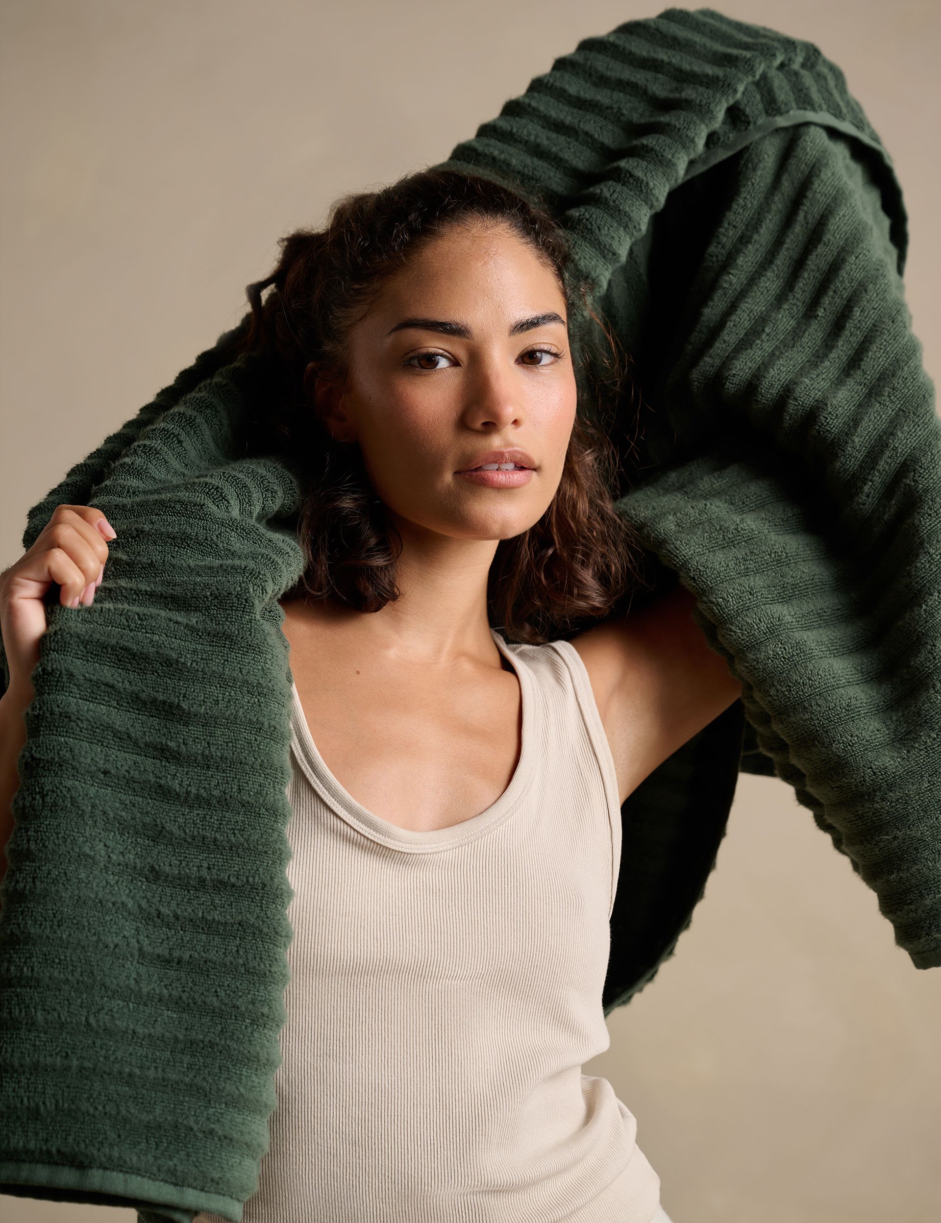 Bedfolk Ripple Pure Turkish Cotton Towel, UK version