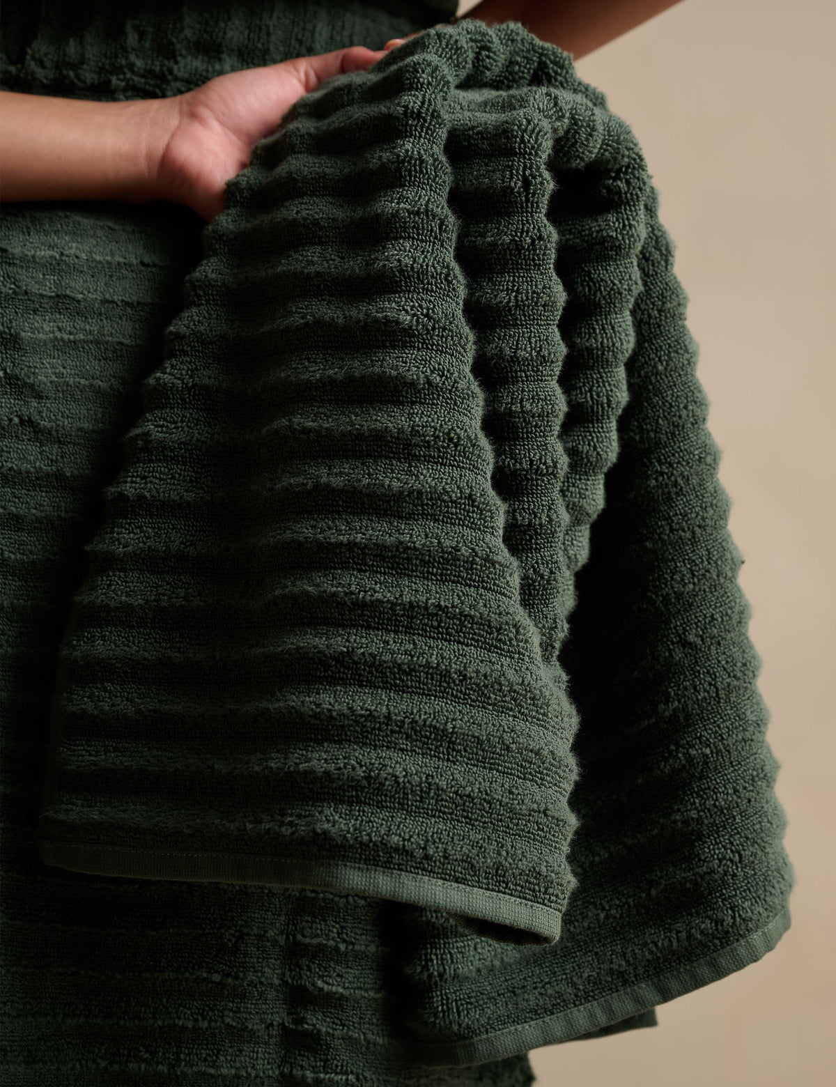 Bedfolk Ripple Pure Turkish Cotton Towel, UK version