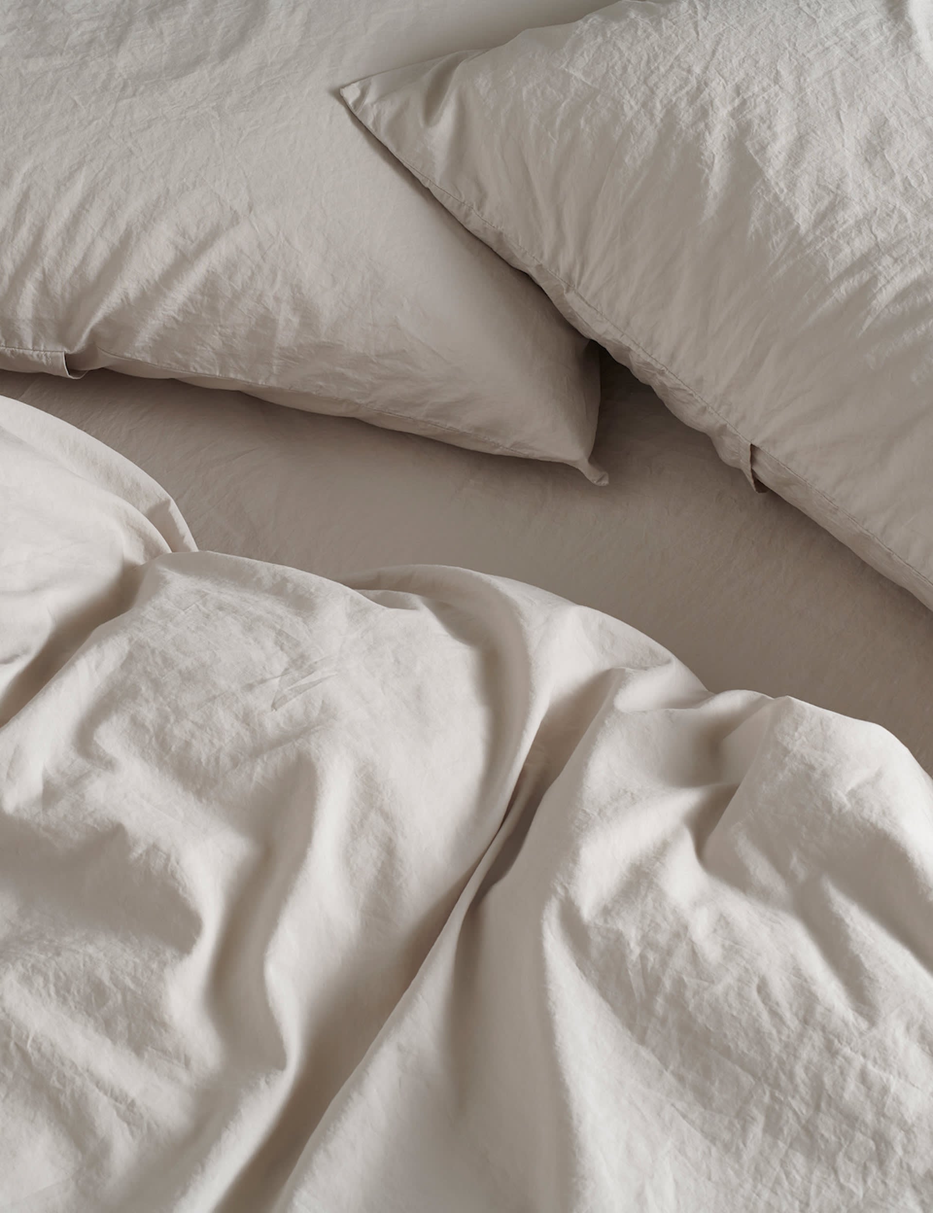 Bedfolk Pure Cotton 300 Thread Count Washed Deep Fitted Sheet