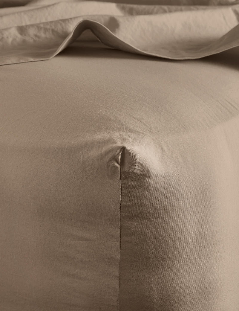 Bedfolk Pure Cotton Washed Fitted Sheet