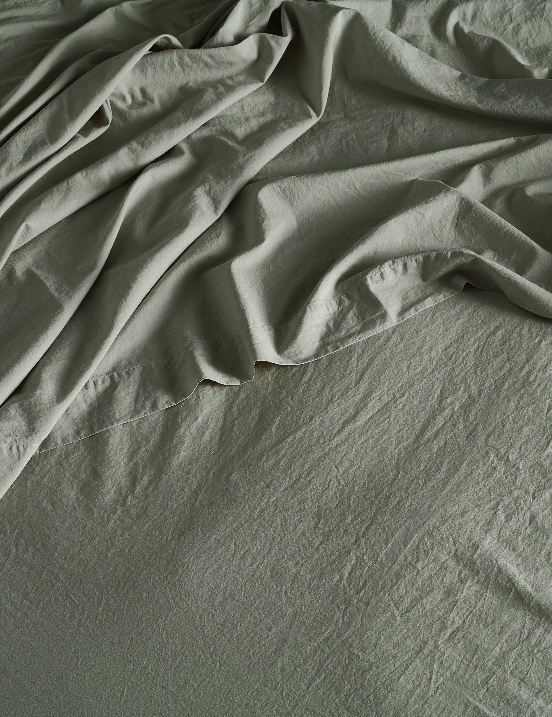 Bedfolk Washed Cotton 300 Thread Count Flat Sheet