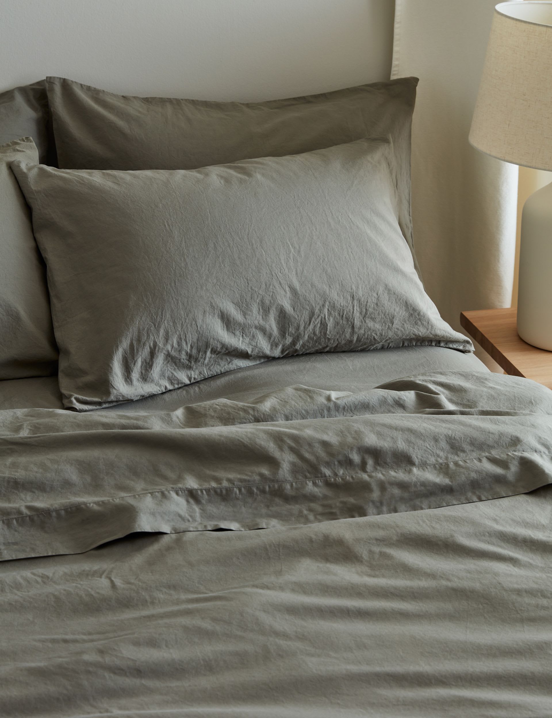 Bedfolk Washed Cotton 300 Thread Count Flat Sheet