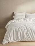 Bedfolk washed cotton flat sheet 300 thread count, imported from the UK