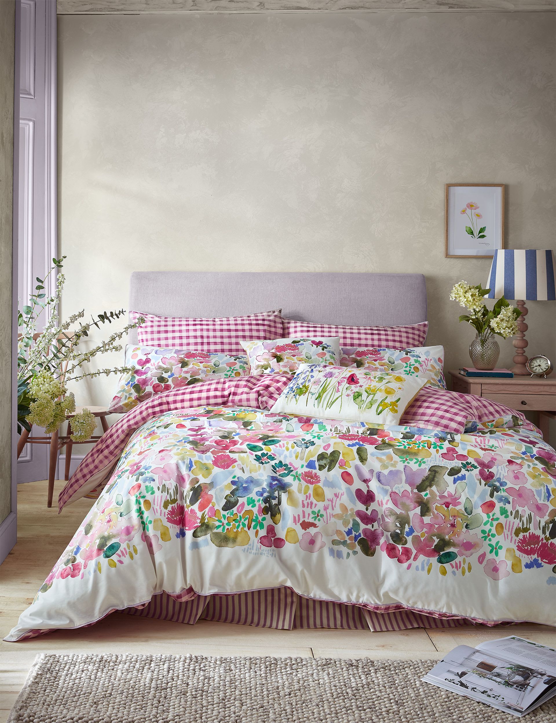 Bluebellgray reversible cotton bedding set, UK version