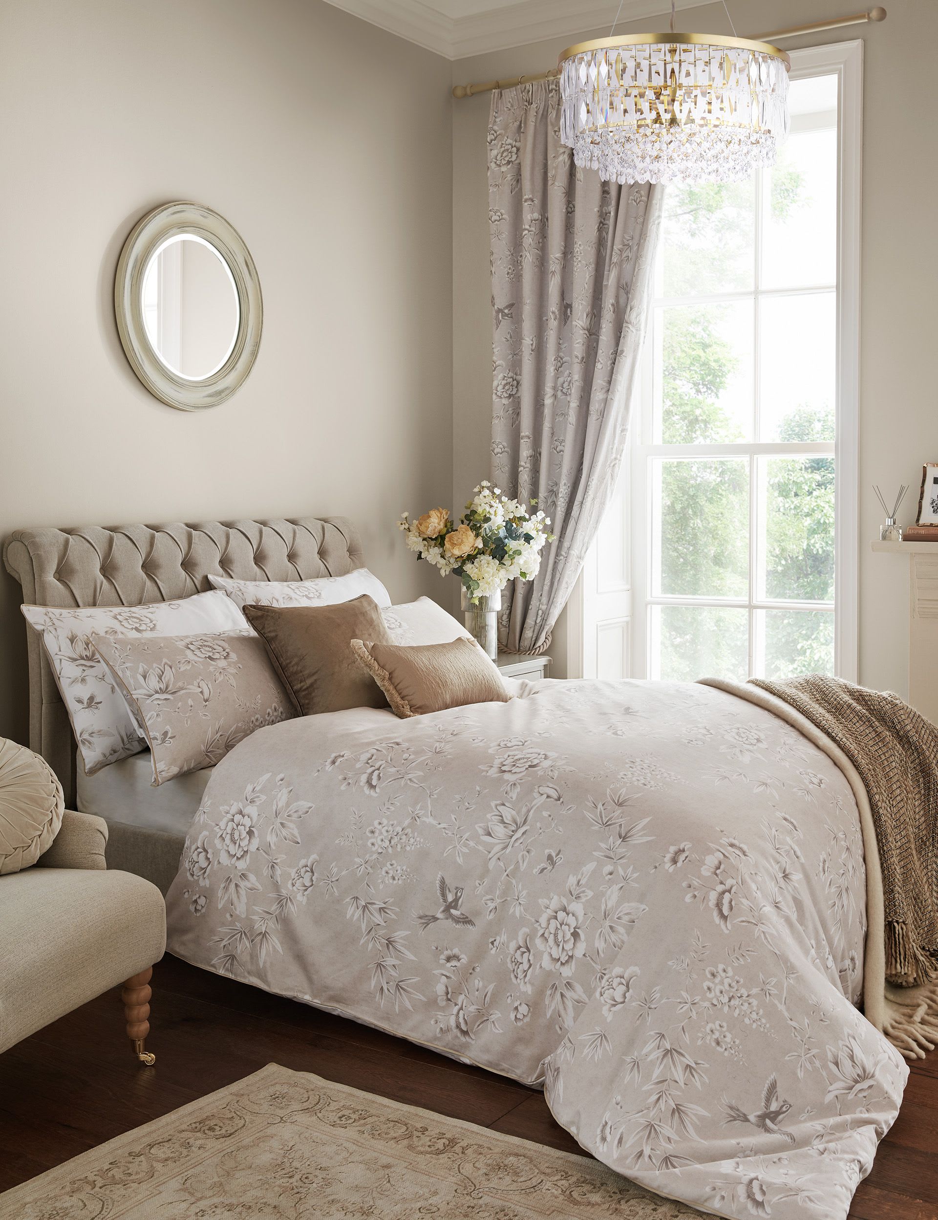 Laura Ashley pure cotton bedding set Rowsham Garden, imported from the UK