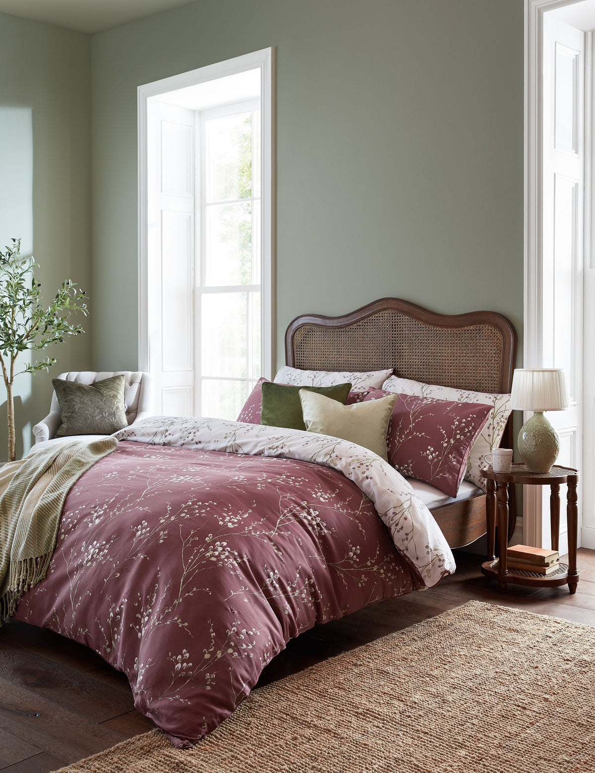 Laura Ashley pussy willow sateen bedding set (British brand)