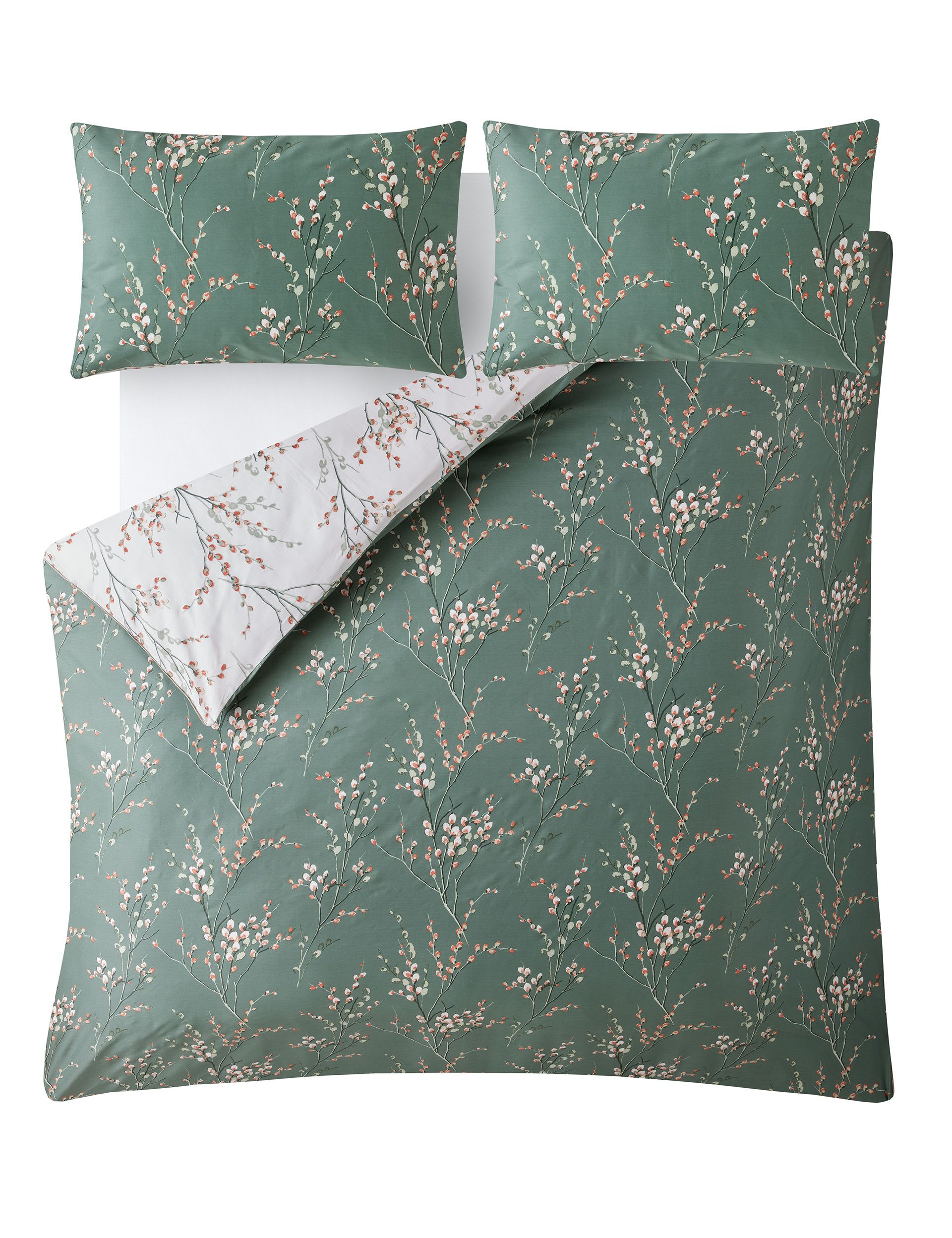 Laura Ashley Pure Cotton Sateen Pussy Willow Bedding Set