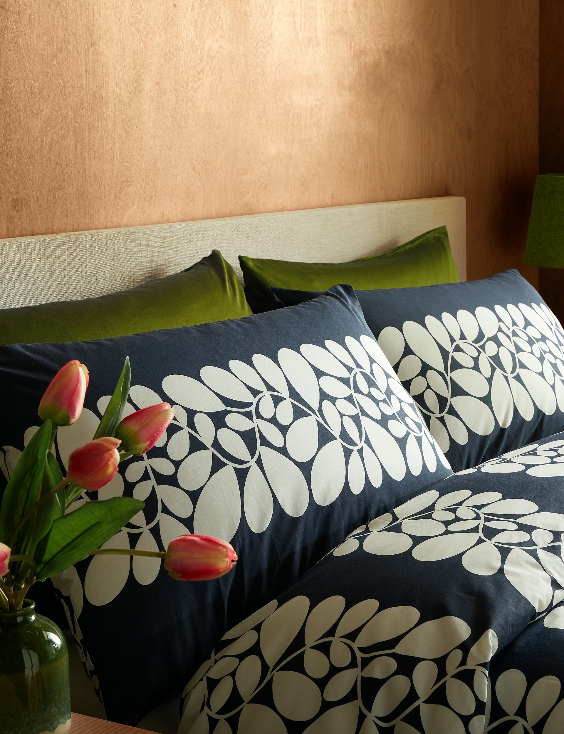 Orla Kiely pure cotton Sycamore Stripe pillowcases 2 pack - British product