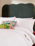 Land & Shore pure cotton patterned cushion - British product