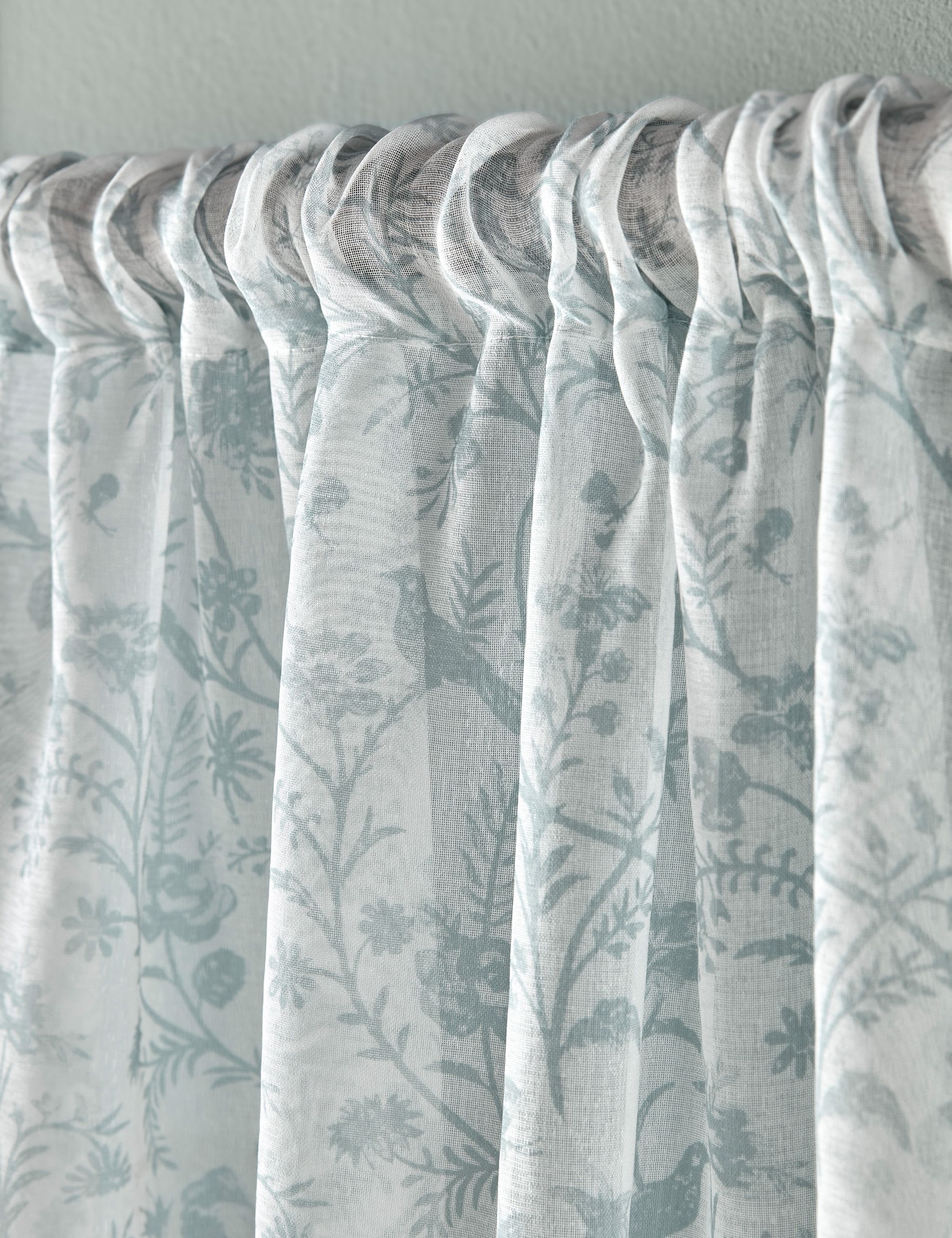 Laura Ashley Shepherds Purse sheer voile curtains (British brand)
