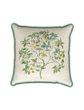 V&A cotton cushion with ornamental tree design, UK version