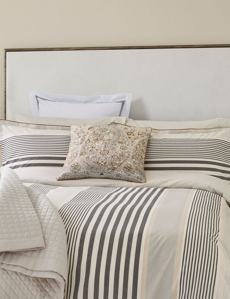 Bedeck of Belfast Alba striped pillowcases 2 pack (British brand)